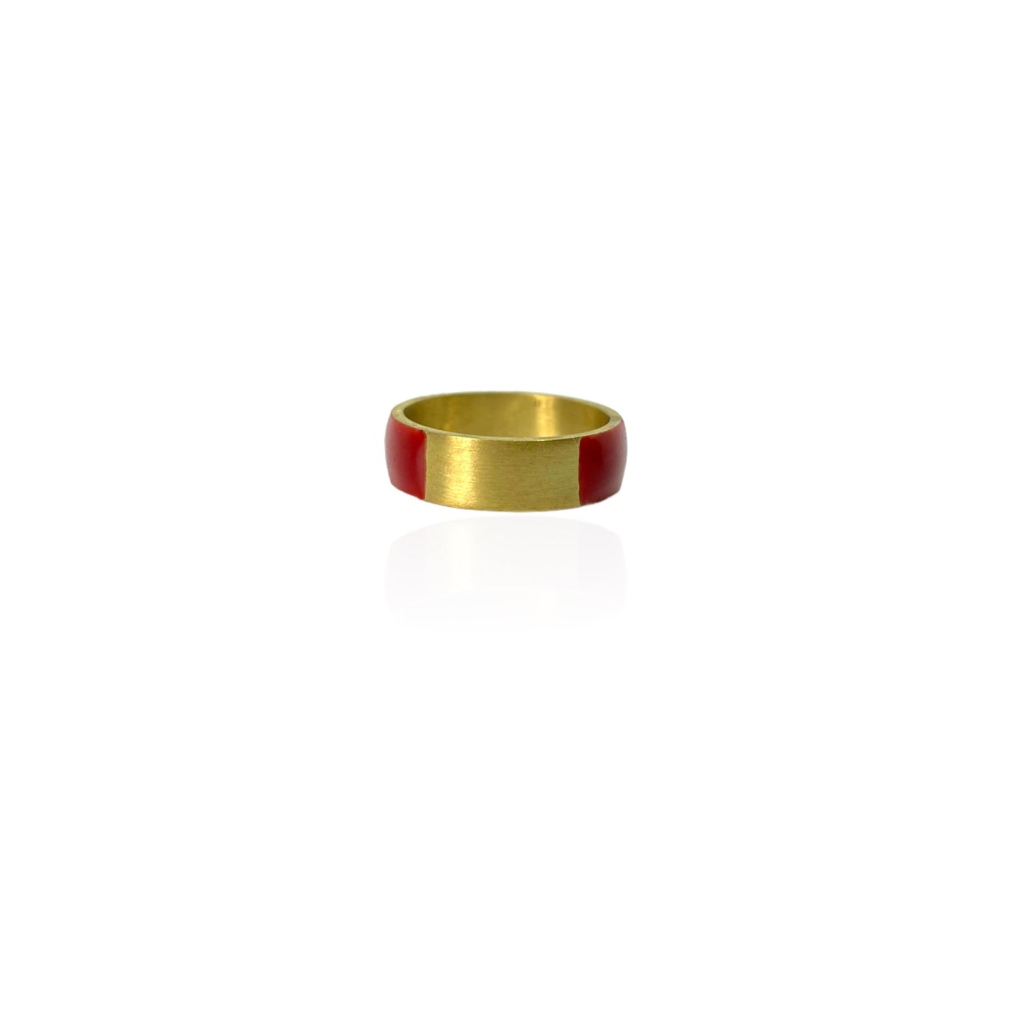 Brass ring with resin | Lines Ring - CURIUDO