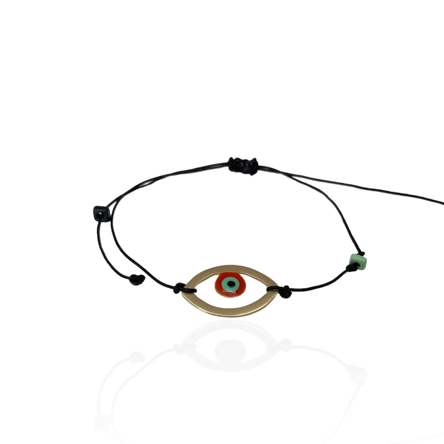 Brass bracelet with resin | Yellow Eye Bracelet - CURIUDO