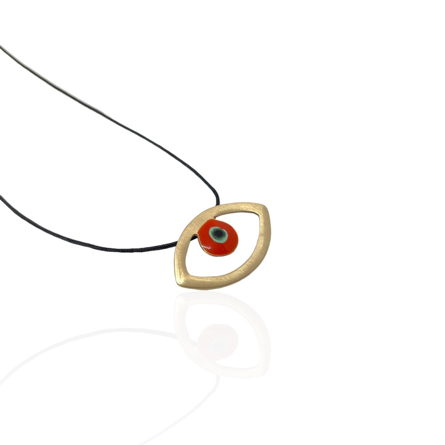 Brass necklace with resin | Yellow Eye Necklace