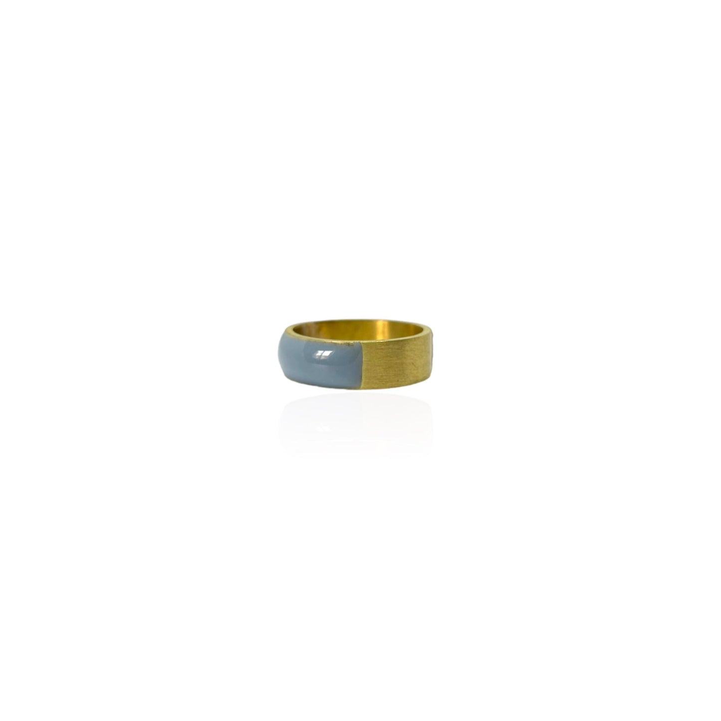 Brass ring with resin | Lines Ring - CURIUDO