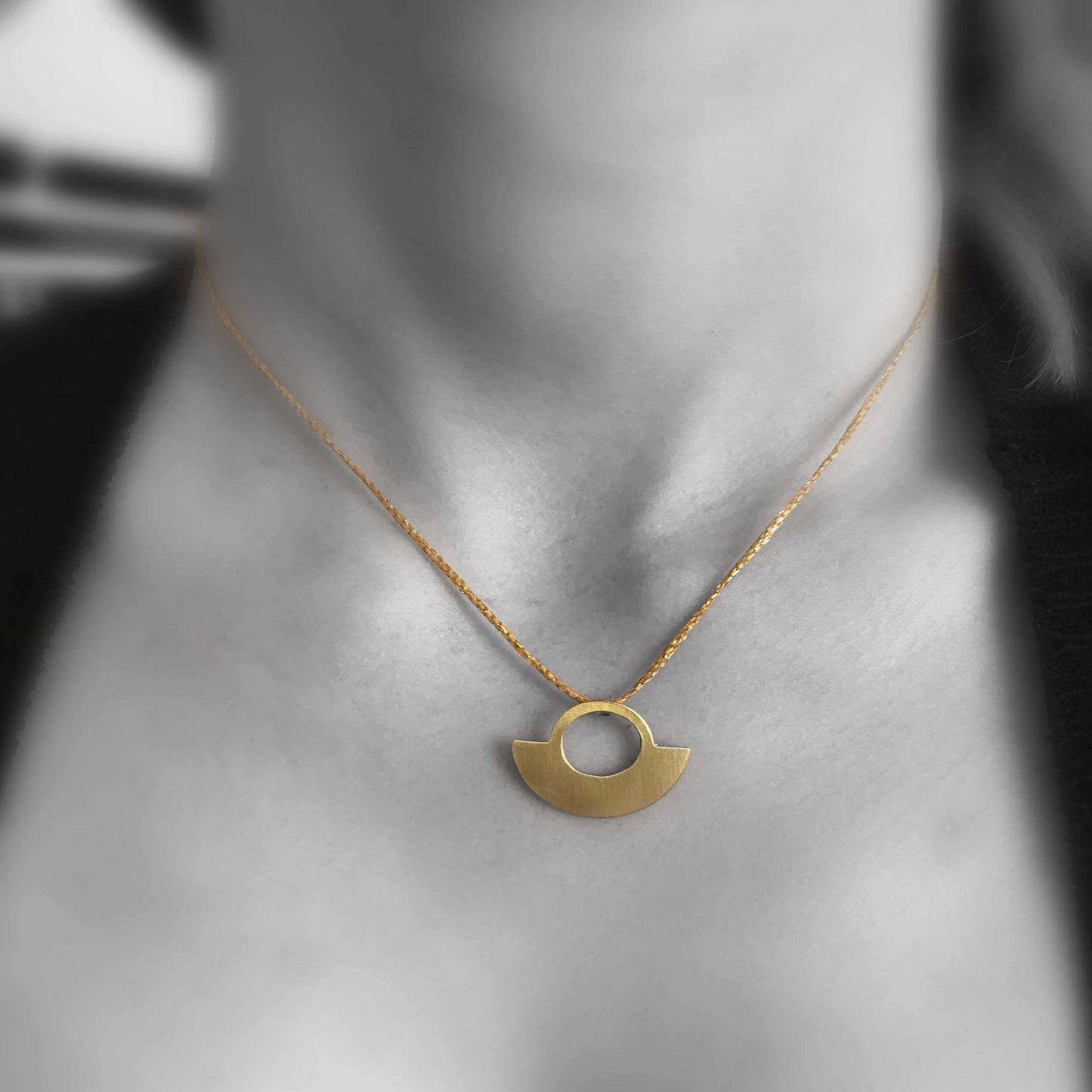 Yellow Brass Balancing Necklace