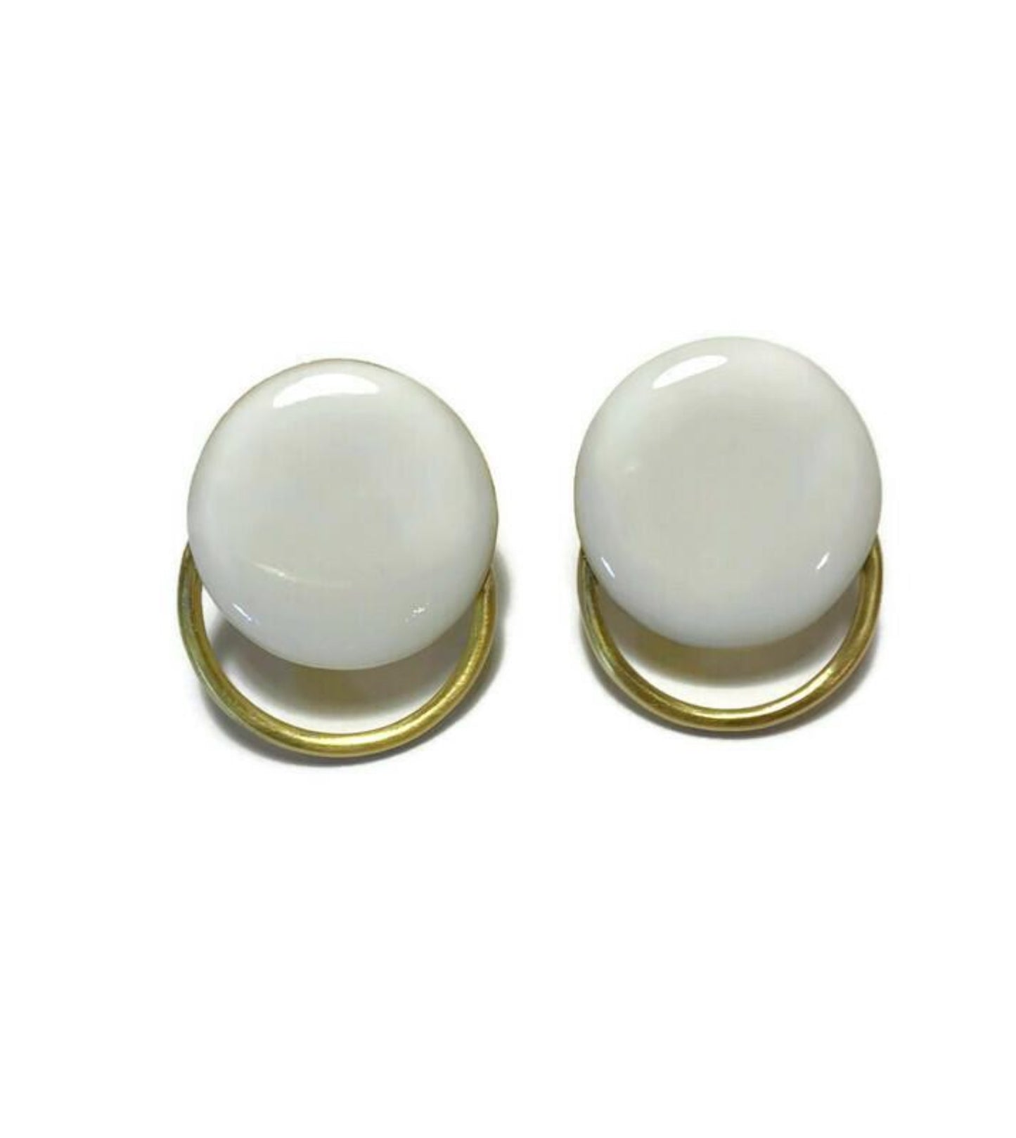 Brass earrings with resin | In Circles Earrings - CURIUDO