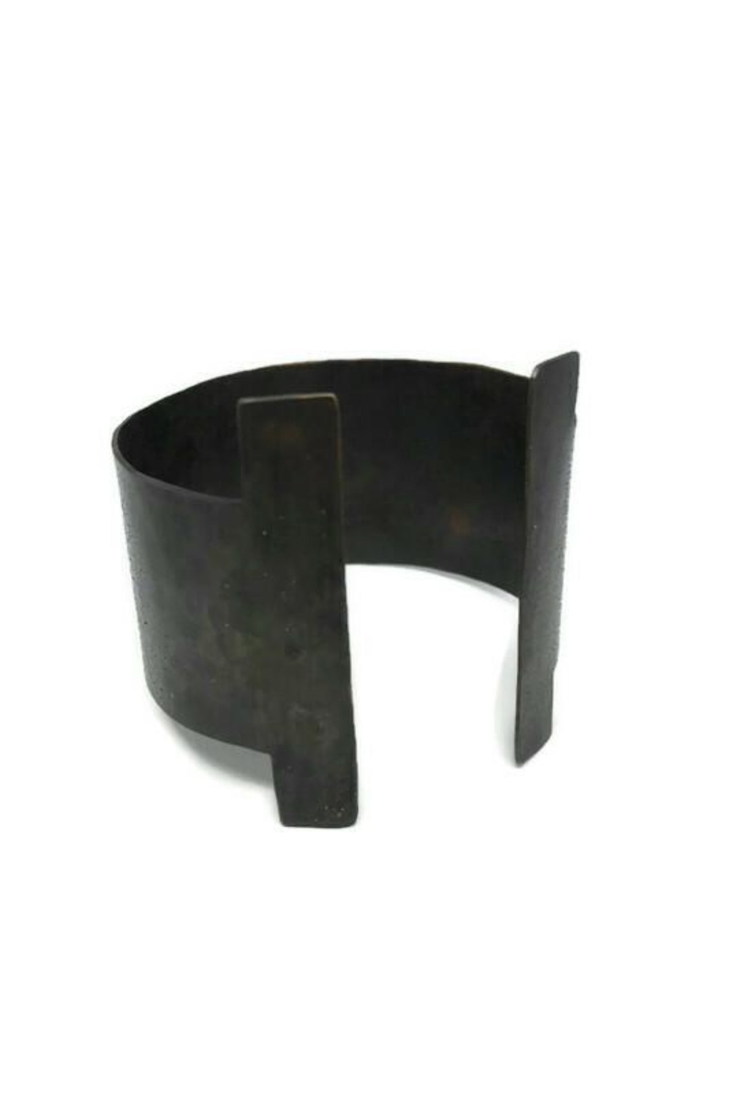 Oxidised brass cuff bracelet | Black Apenanti Bracelet - CURIUDO
