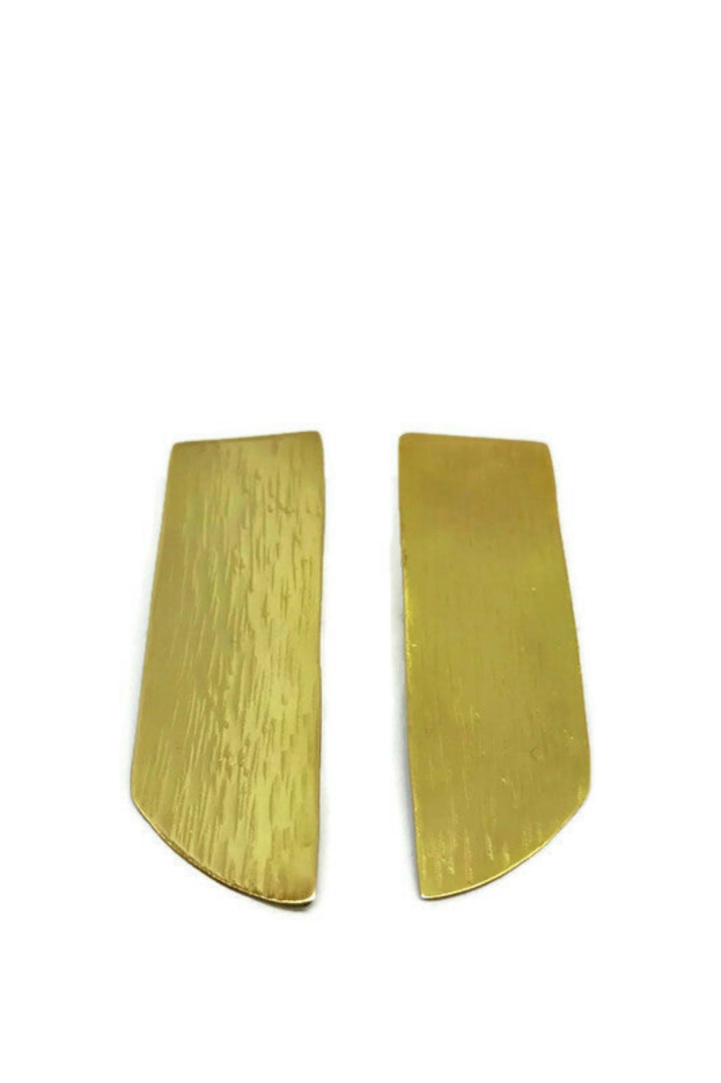 Brass earrings | Yellow Afairesis Earrings - CURIUDO