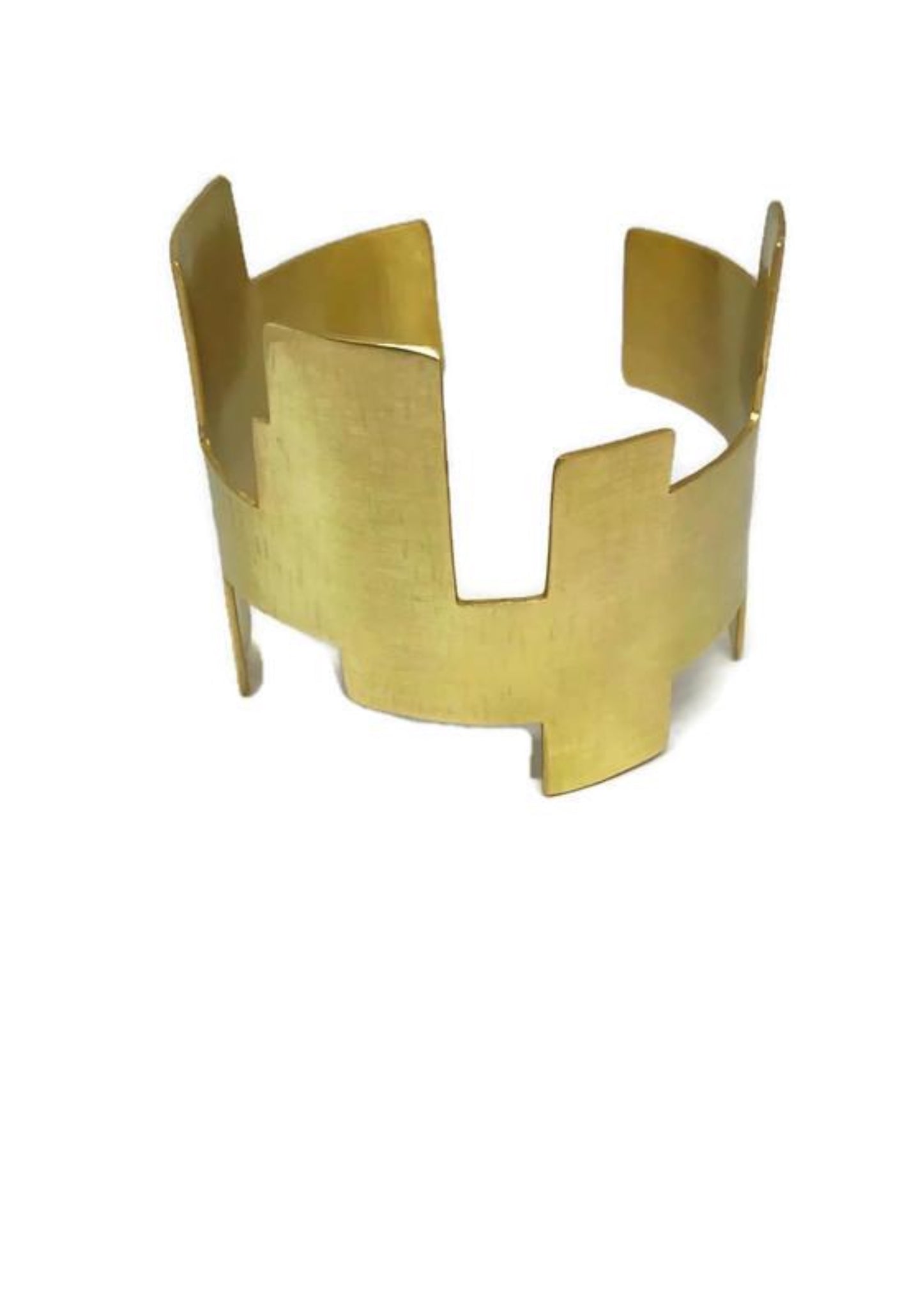 Brass cuff bracelet | Yellow Tsakana Bracelet - CURIUDO