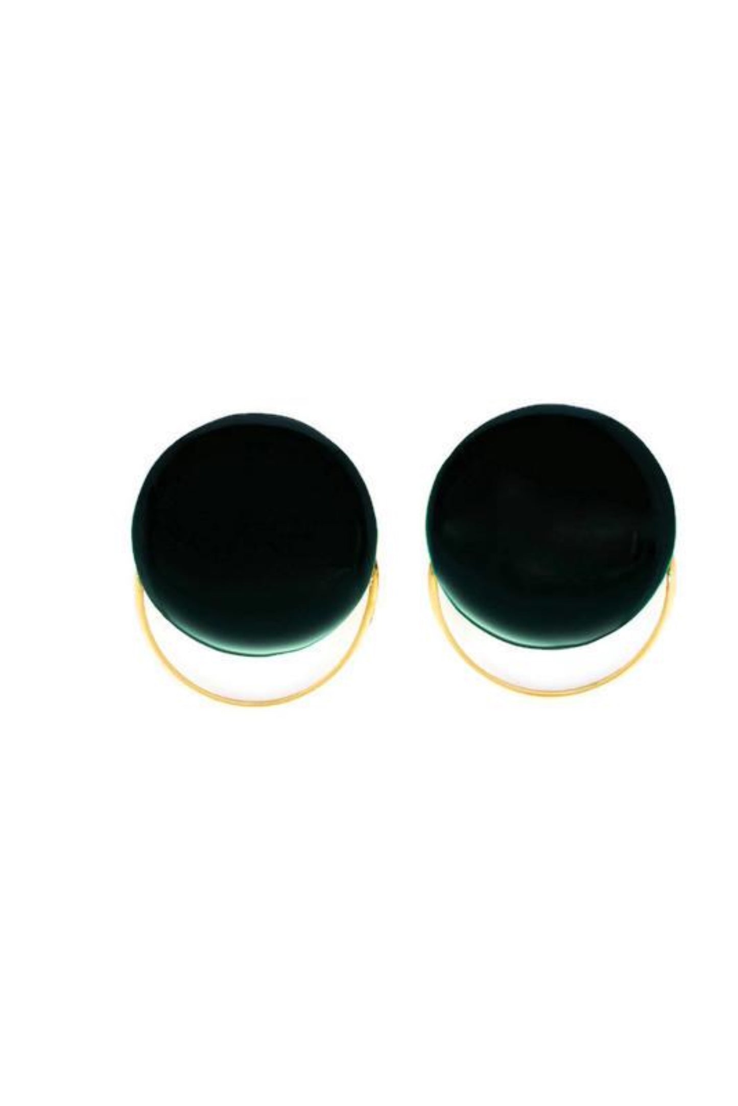 Brass earrings with resin | In Circles Earrings - CURIUDO
