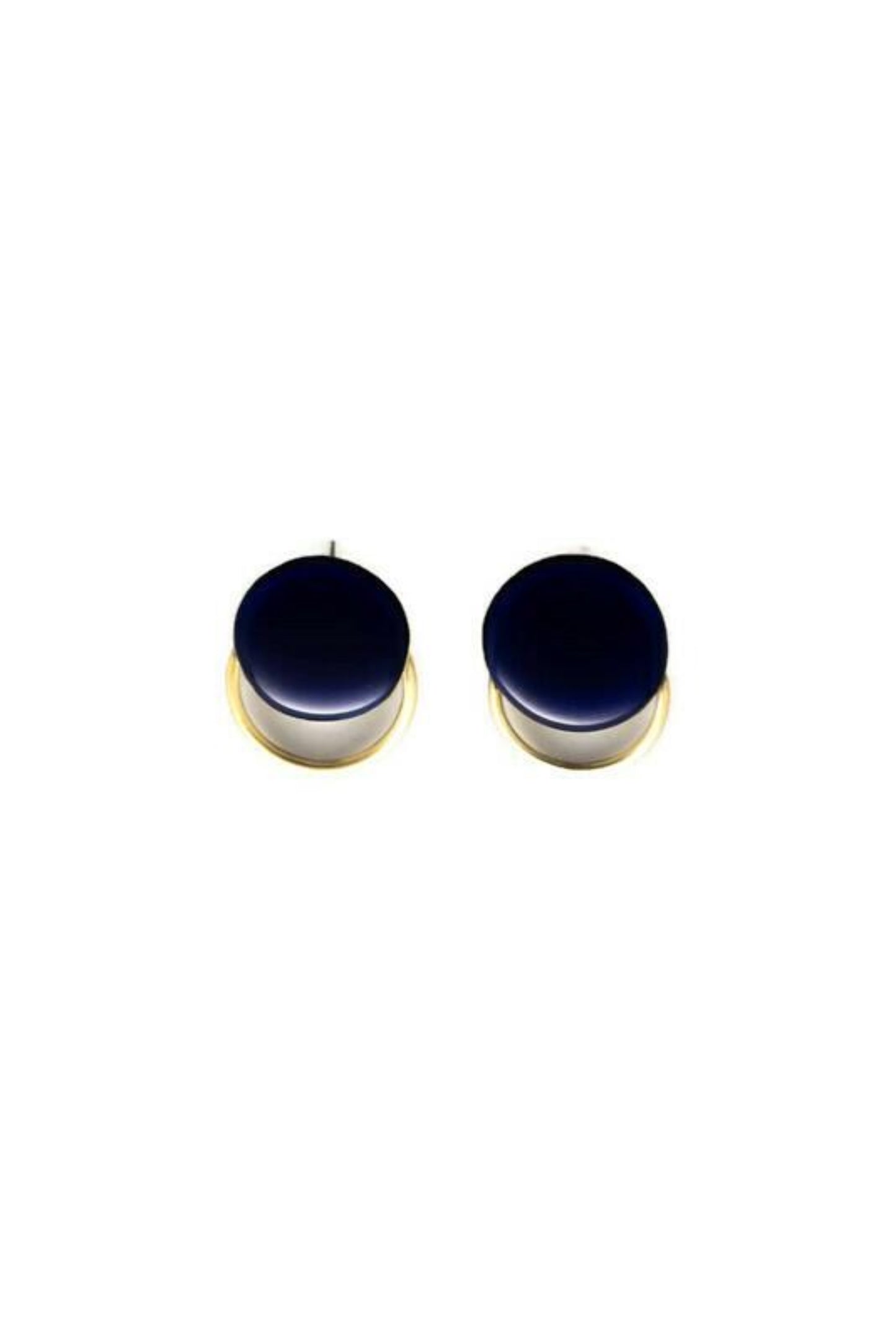 Brass earrings with resin | In Circles Earrings - CURIUDO