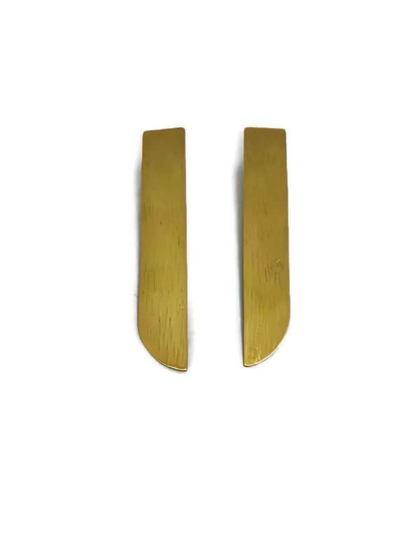 Brass earrings | Yellow Afairesis Earrings - CURIUDO