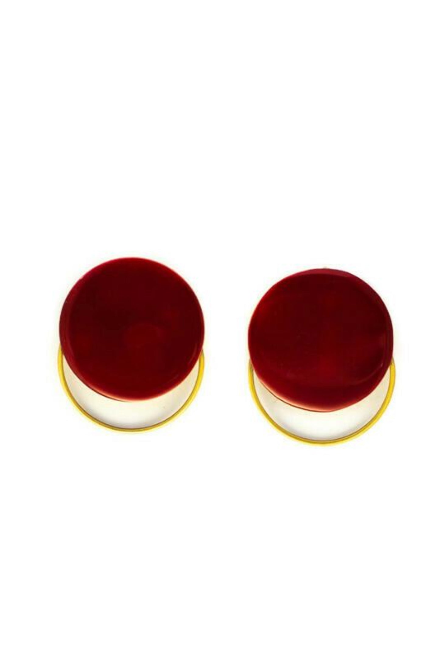 Brass earrings with resin | In Circles Earrings - CURIUDO