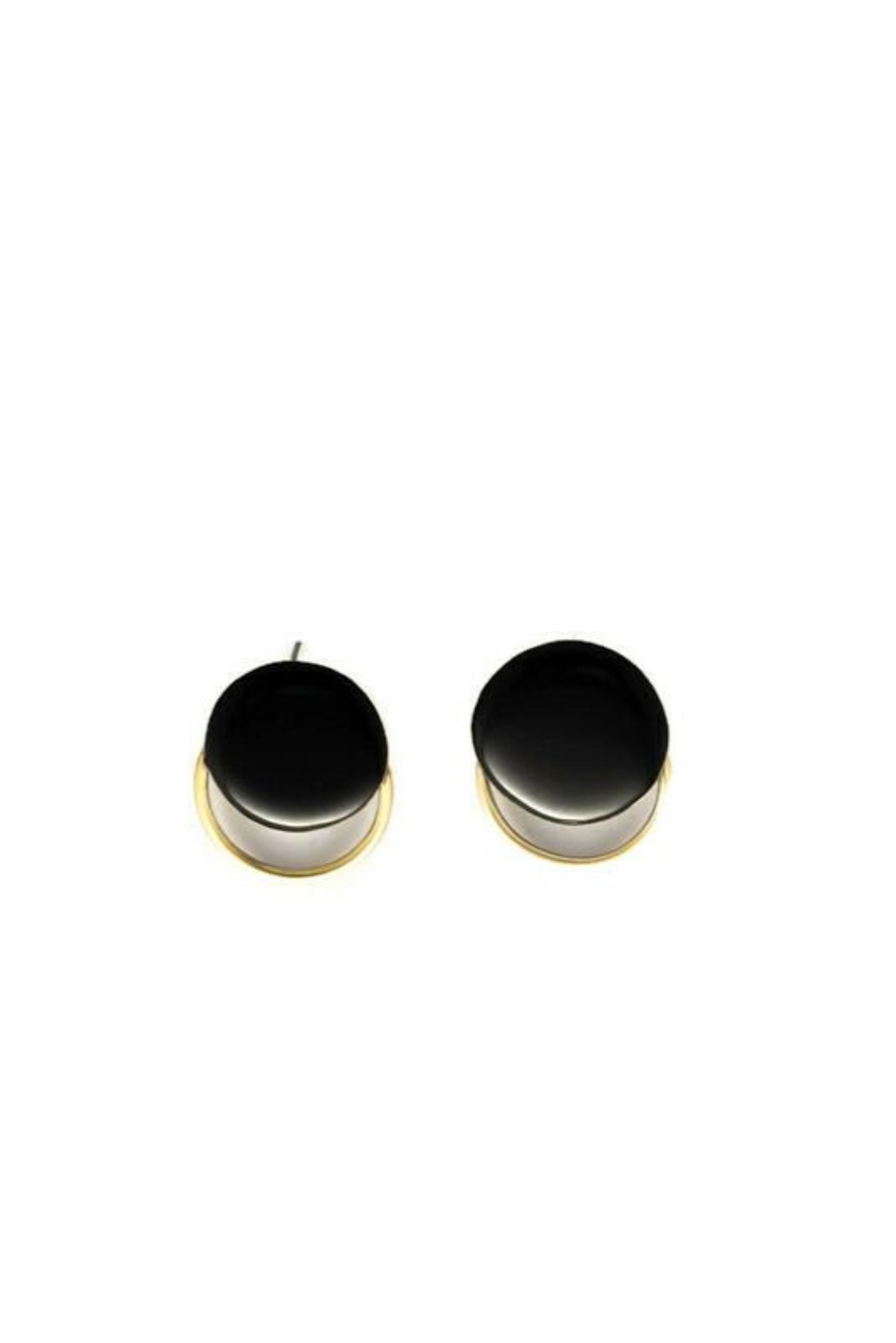 Brass earrings with resin | In Circles Earrings - CURIUDO