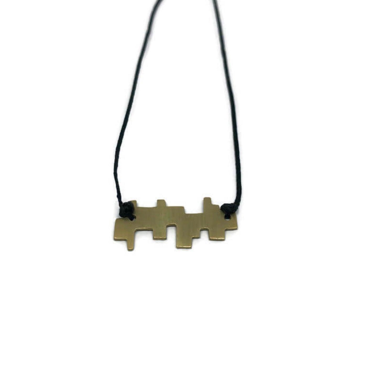 Brass necklace | Yellow Tsakana Necklace - CURIUDO