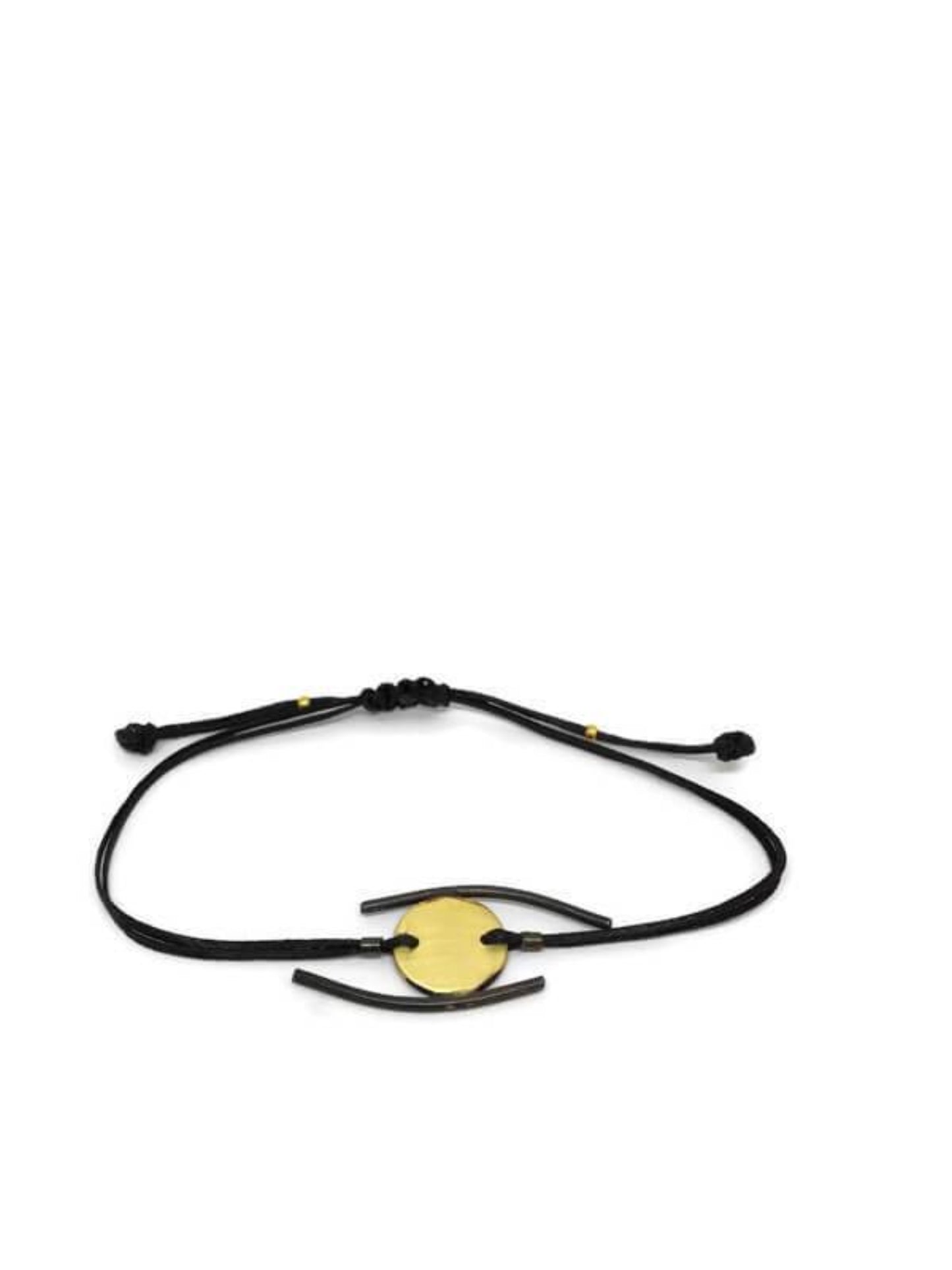 Oxidised brass brascelet | Black - Yellow Mataki Bracelet - CURIUDO
