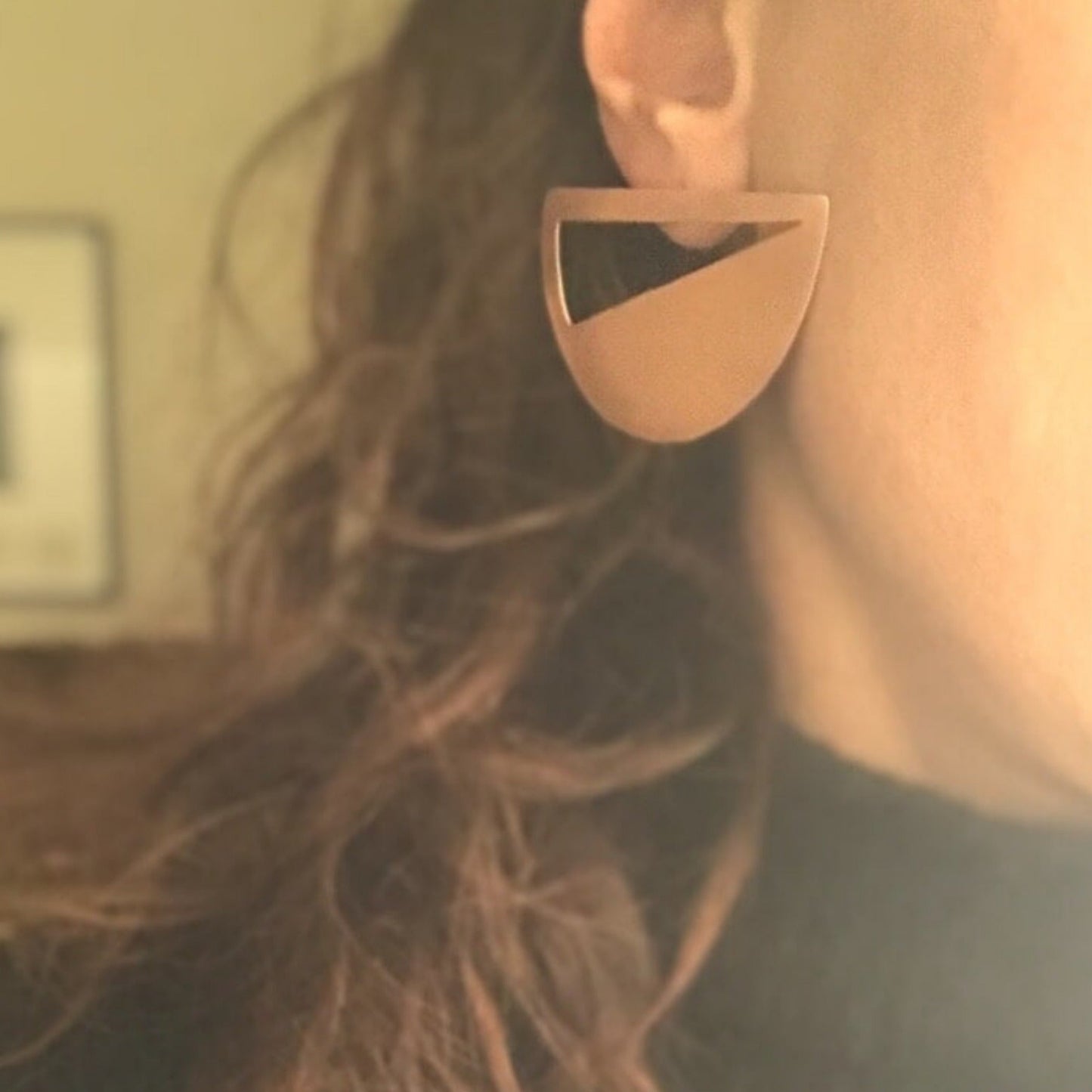 Copper Earrings | Rose Moonset Earrings
