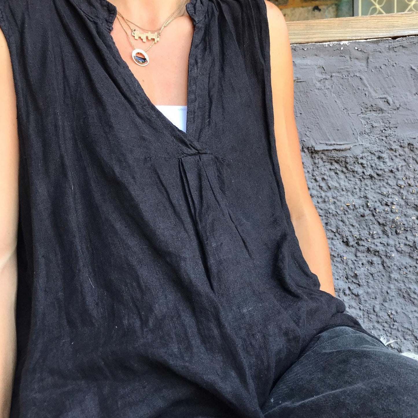 Brass necklace | Yellow Tsakana Necklace - CURIUDO