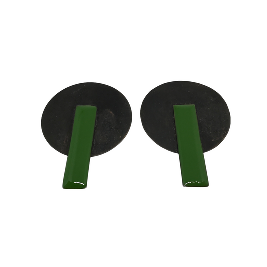 Oxidised brass earrings | Wheels Earrings - CURIUDO