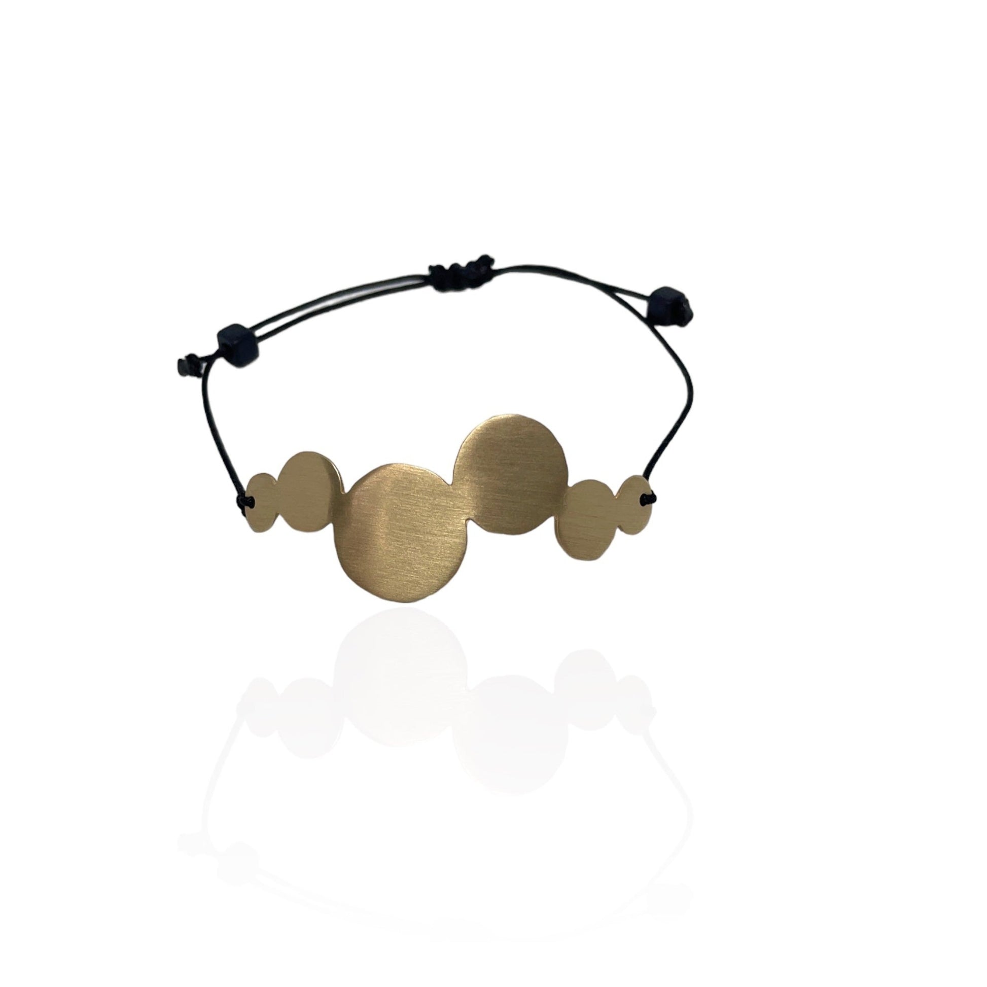 Brass bracelet | Yellow Circles Bracelet - CURIUDO