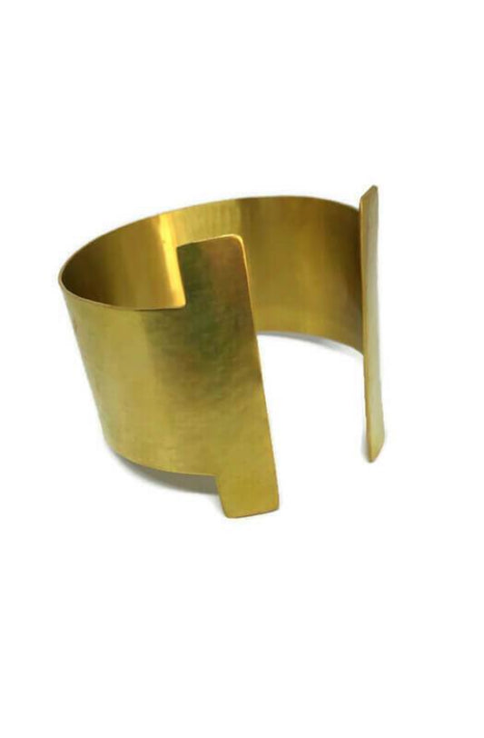  Brass cuff bracelet | Yellow Apenanti Bracelet - CURIUDO