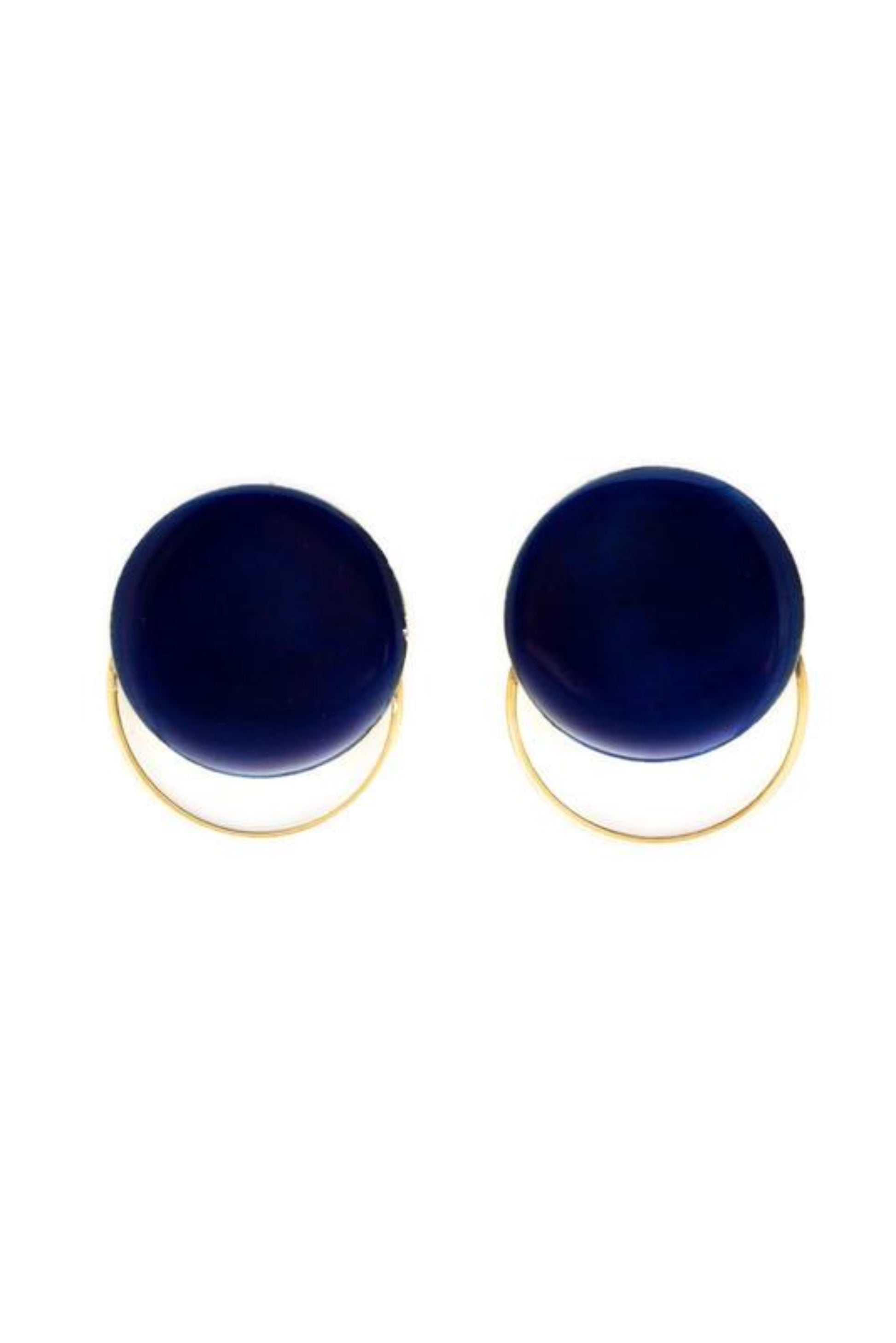 Brass earrings with resin | In Circles Earrings - CURIUDO