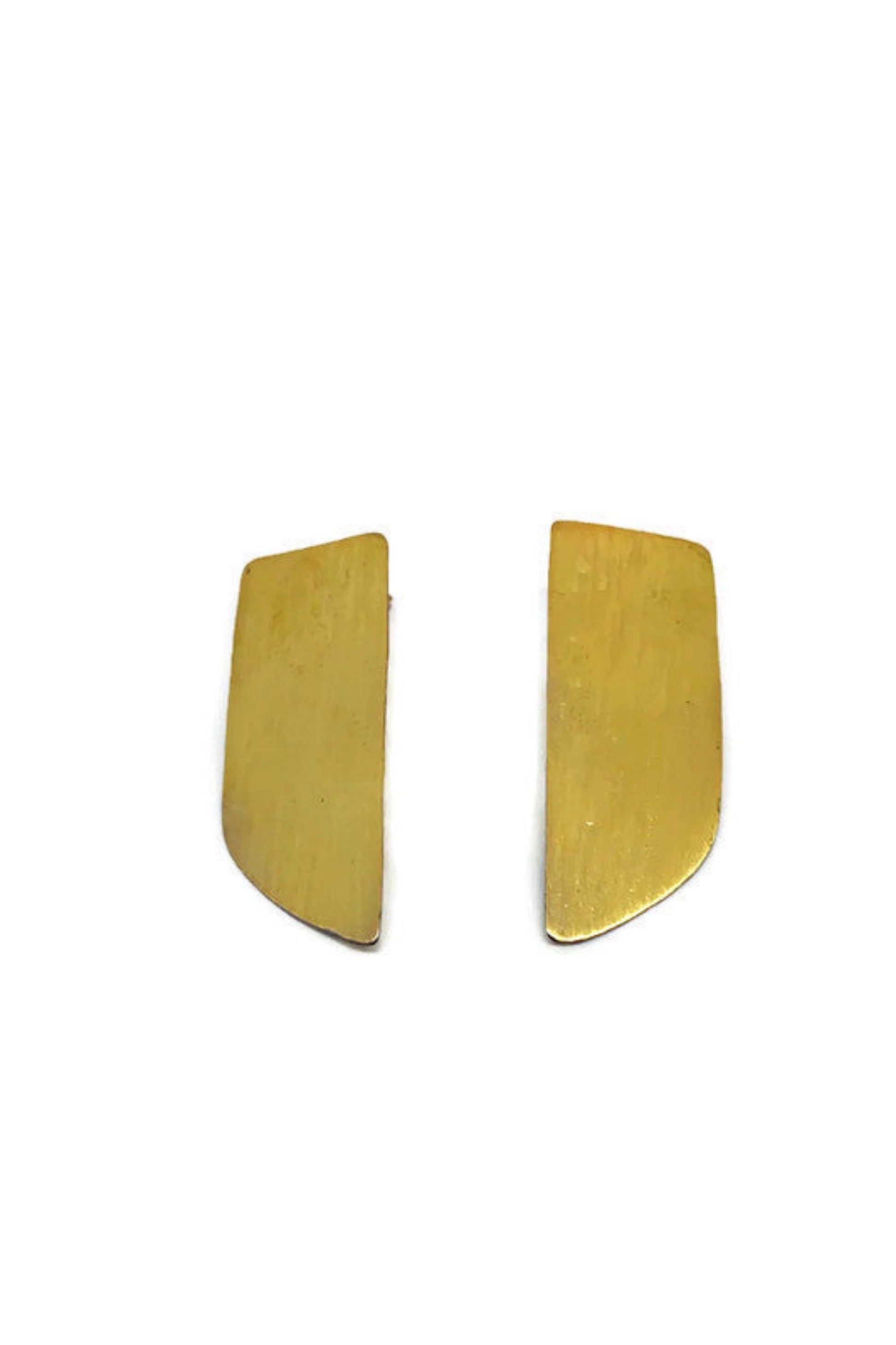 Brass earrings | Yellow Afairesis Earrings - CURIUDO