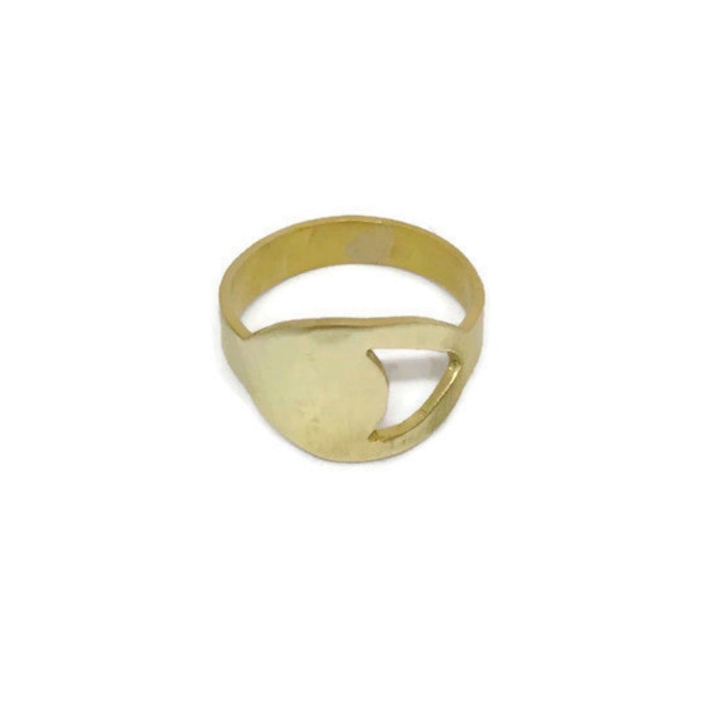 Brass ring | Yellow Unexpected Ring - CURIUDO
