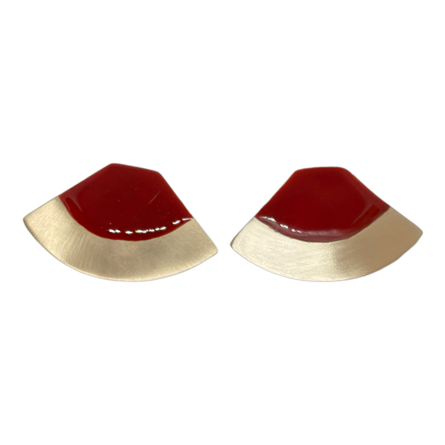 Brass earrings with resin | Ventalia Earrings  - CURIUDO