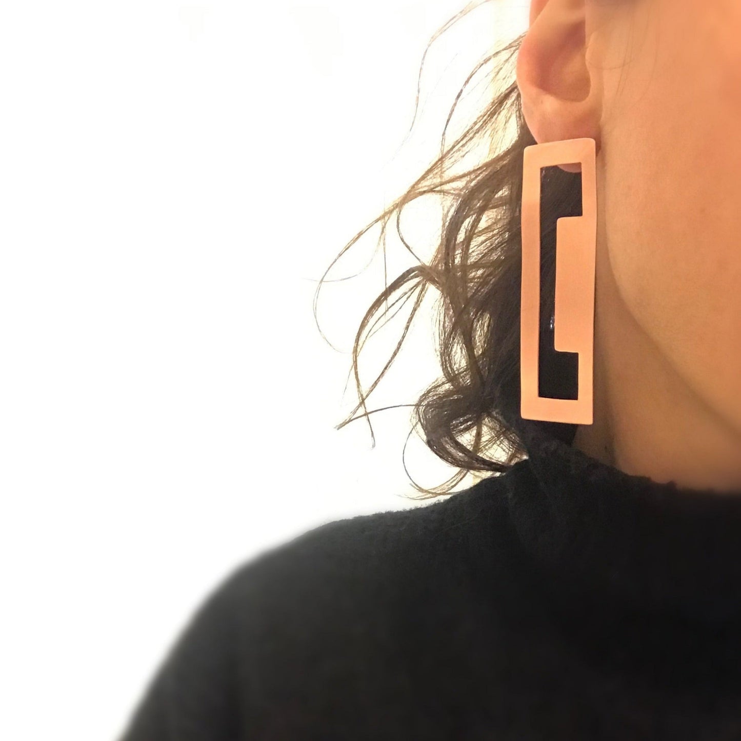 Copper earrings | Rose Internal Ideas Earrings - CURIUDO