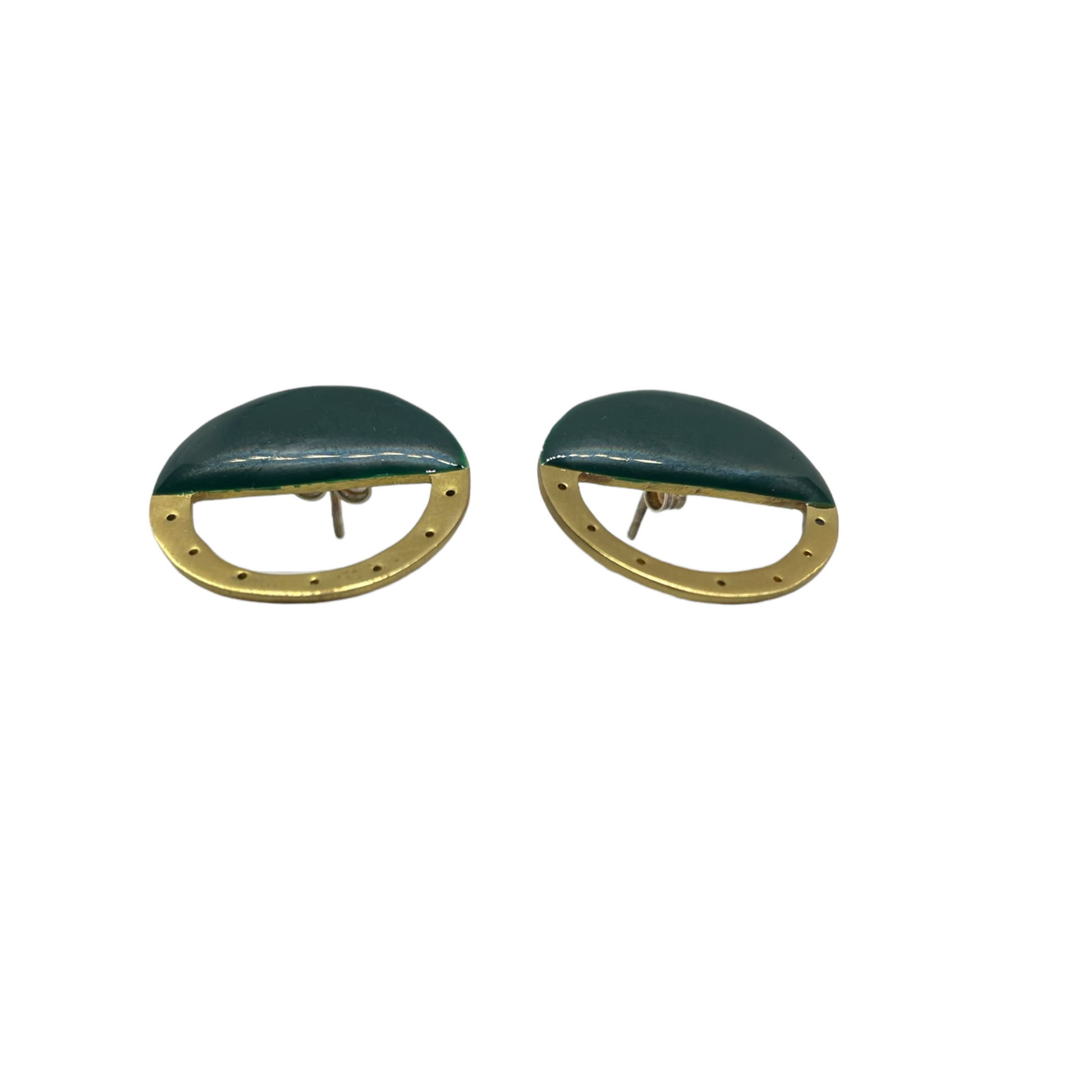 Brass earrings with resin | Apres - Midi Earrings - CURIUDO