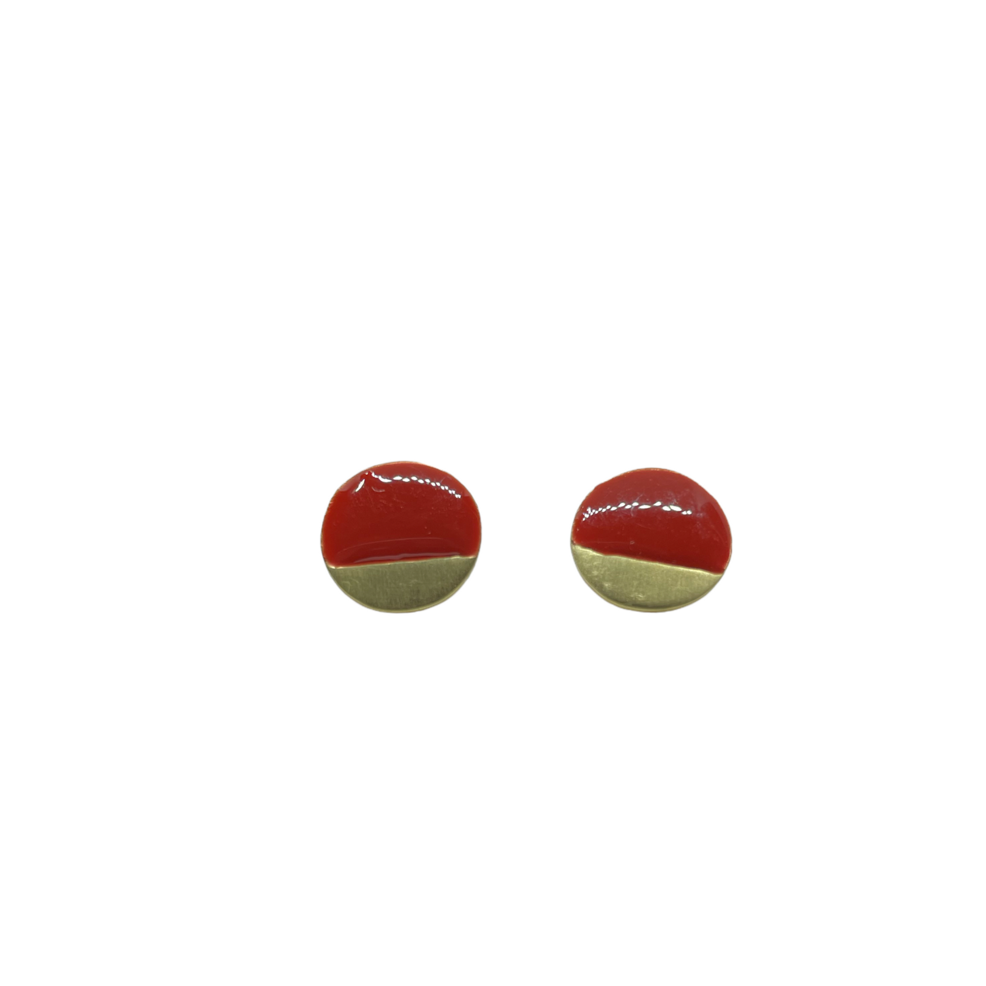 Brass earrings with resin | Calmness Earrings - CURIUDO