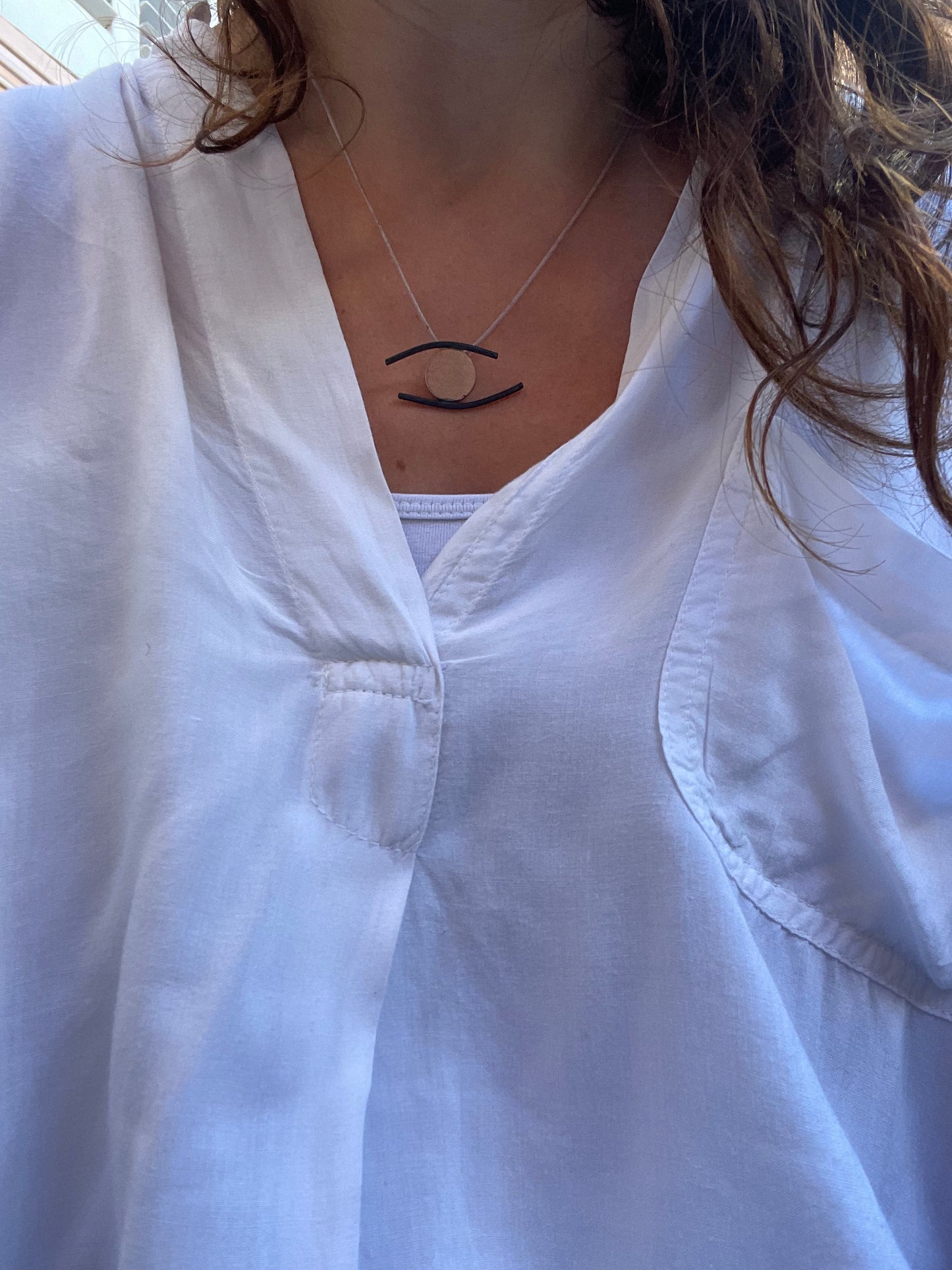Oxidised copper  necklace | Black - Rose Mataki Necklace - CURIUDO