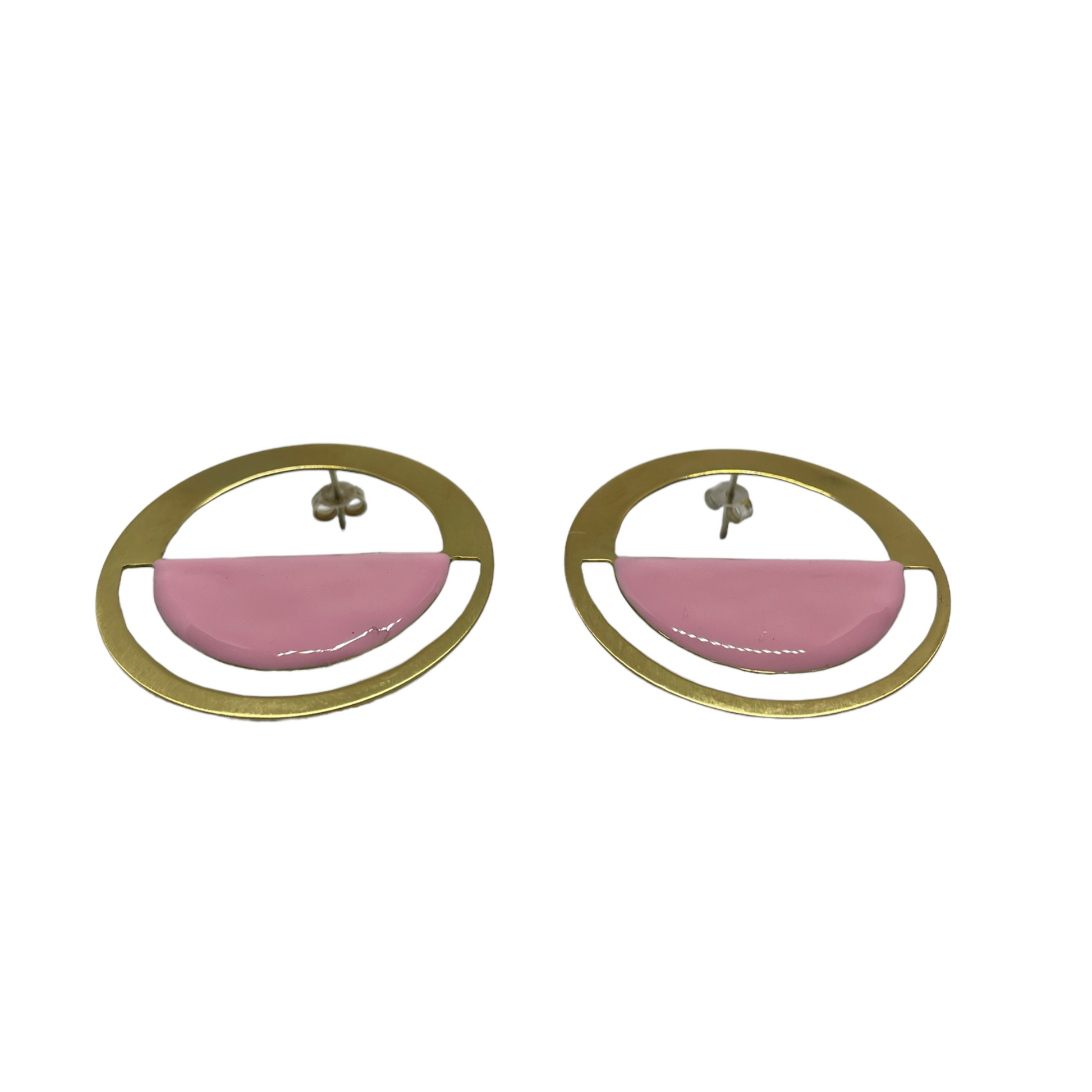  Brass earrings with resin | Allure Earrings- CURIUDO