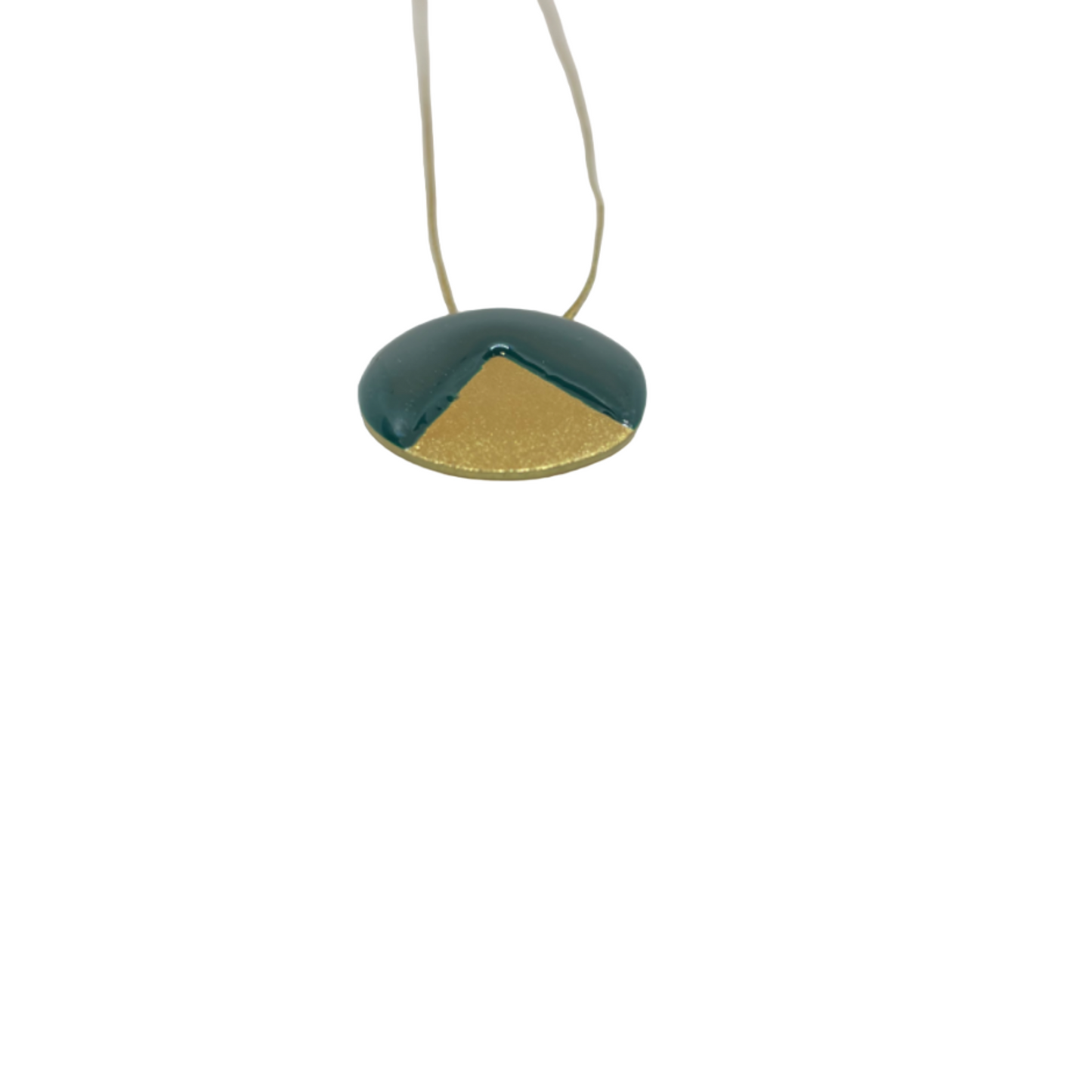 Brass necklace with resin - Sunrise necklace | CURIUDO