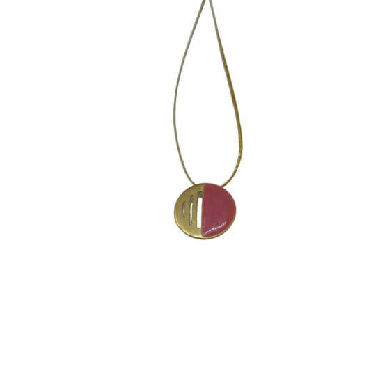 Brass necklace with resin | Heat Waves Necklace - CURIUDO