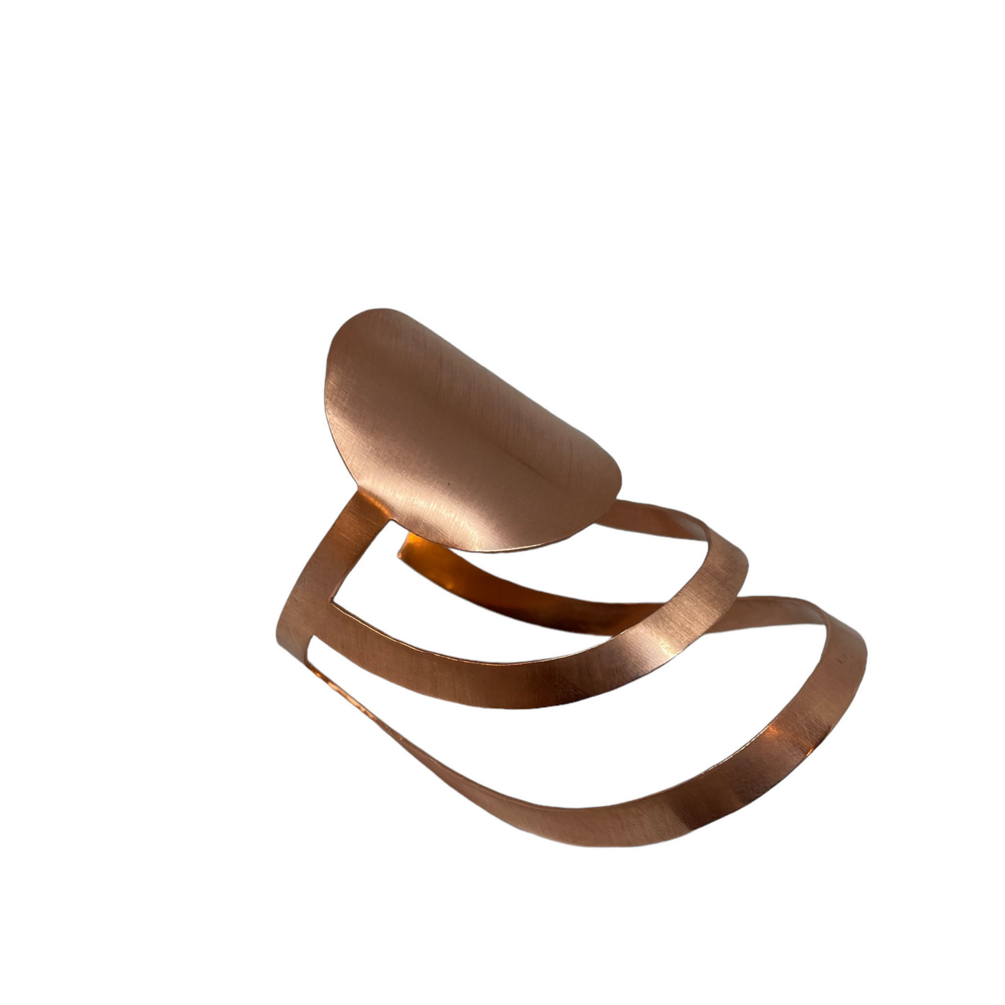 Copper cuff bracelet | Rose Earth In Layers Bracelet - CURIUDO