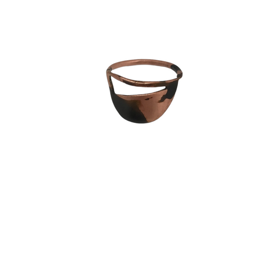 Oxidised copper ring | Rose - Black Moonset Ring