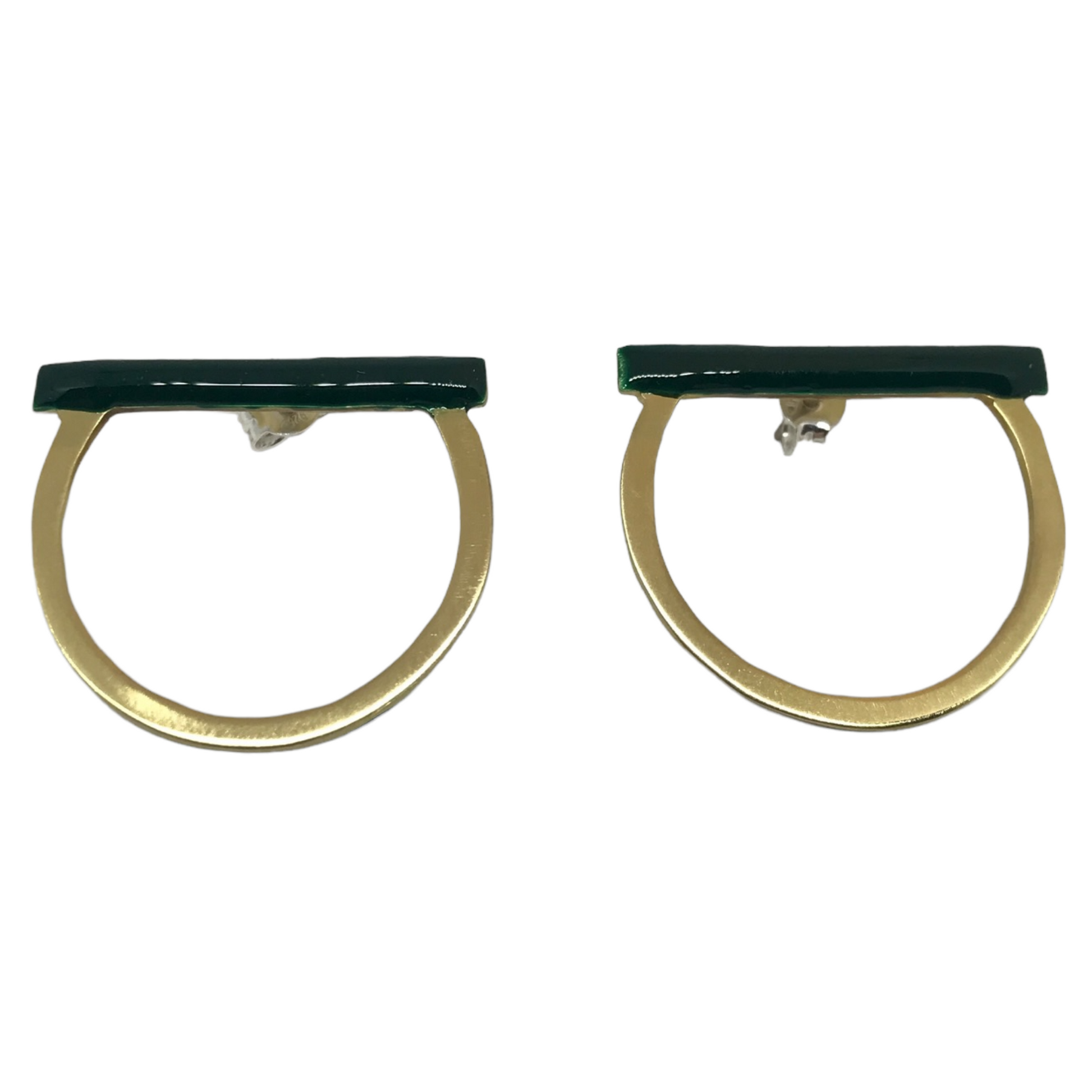 Brass earrings with resin | Glances Earrings - CURIUDO
