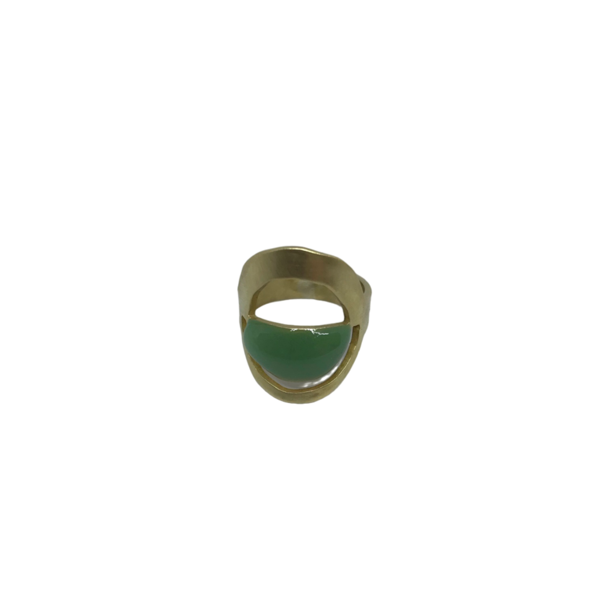 Brass ring with resin | Allure Ring - CURIUDO