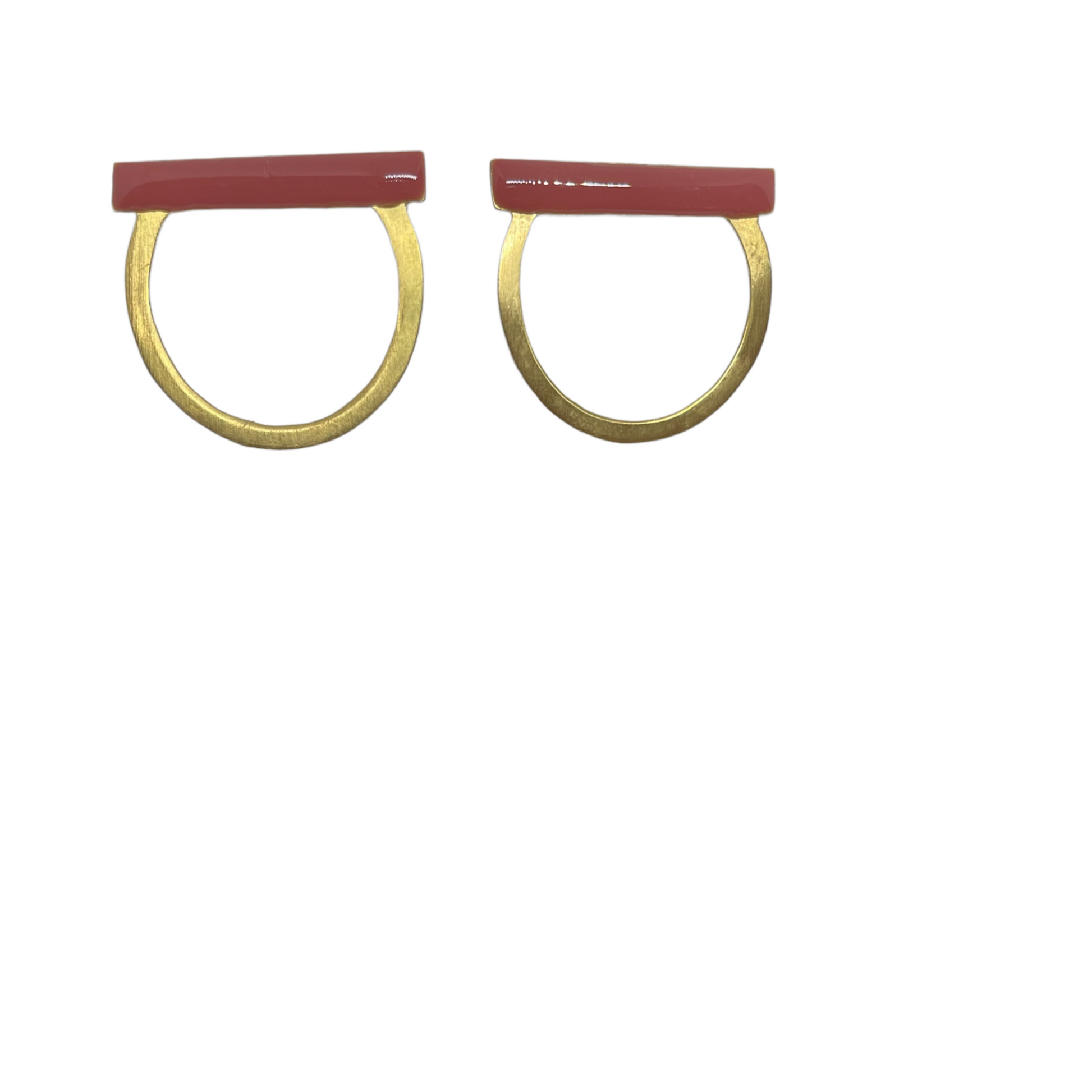 Brass earrings with resin | Eclipse Earrings - CURIUDO