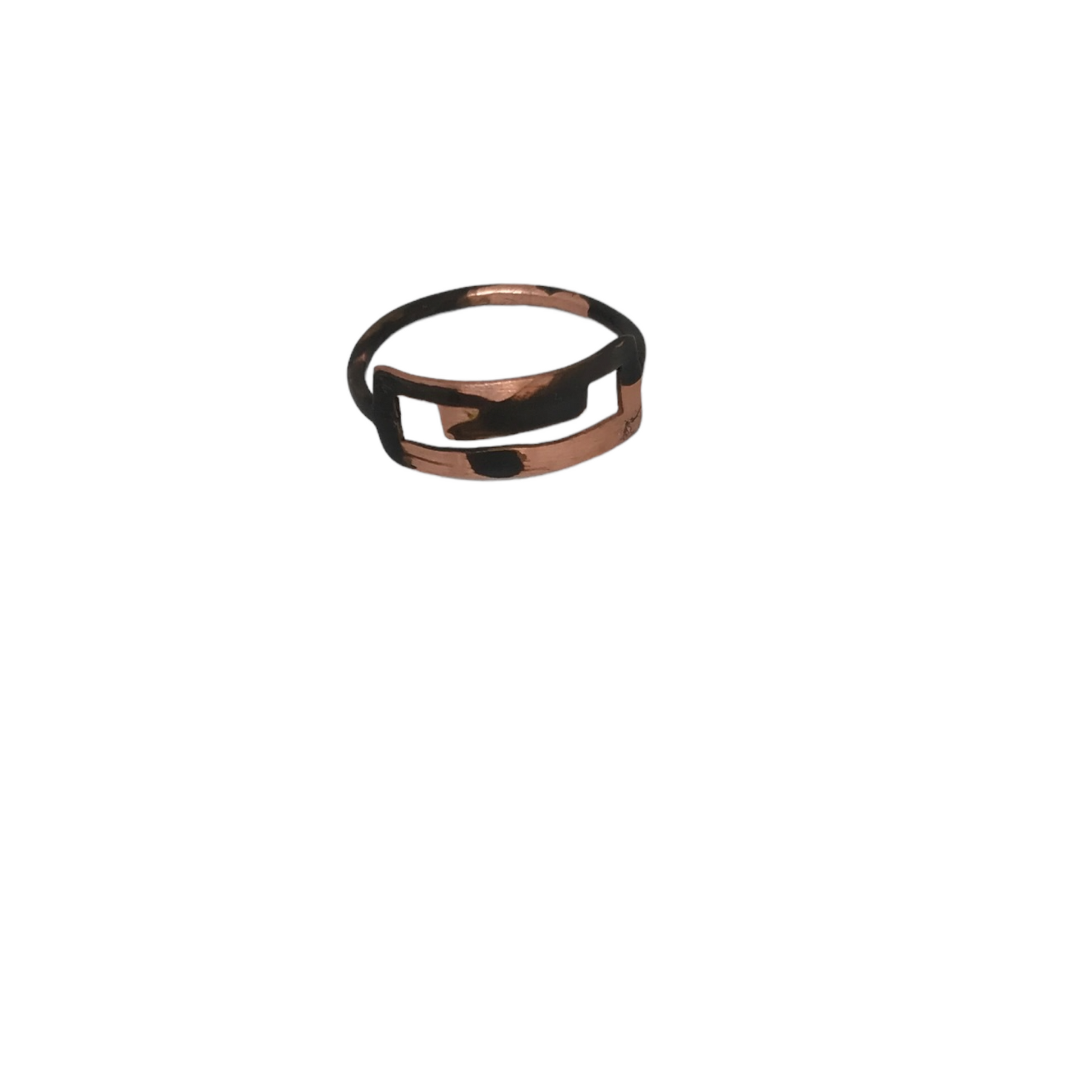 Oxidised copper ring | Rose - Black Internal Ideas Ring - CURIUDO