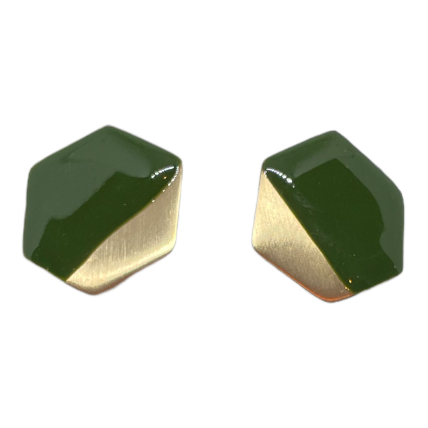 Brass earrings with resin | Successive Peaks Earrings - CURIUDO