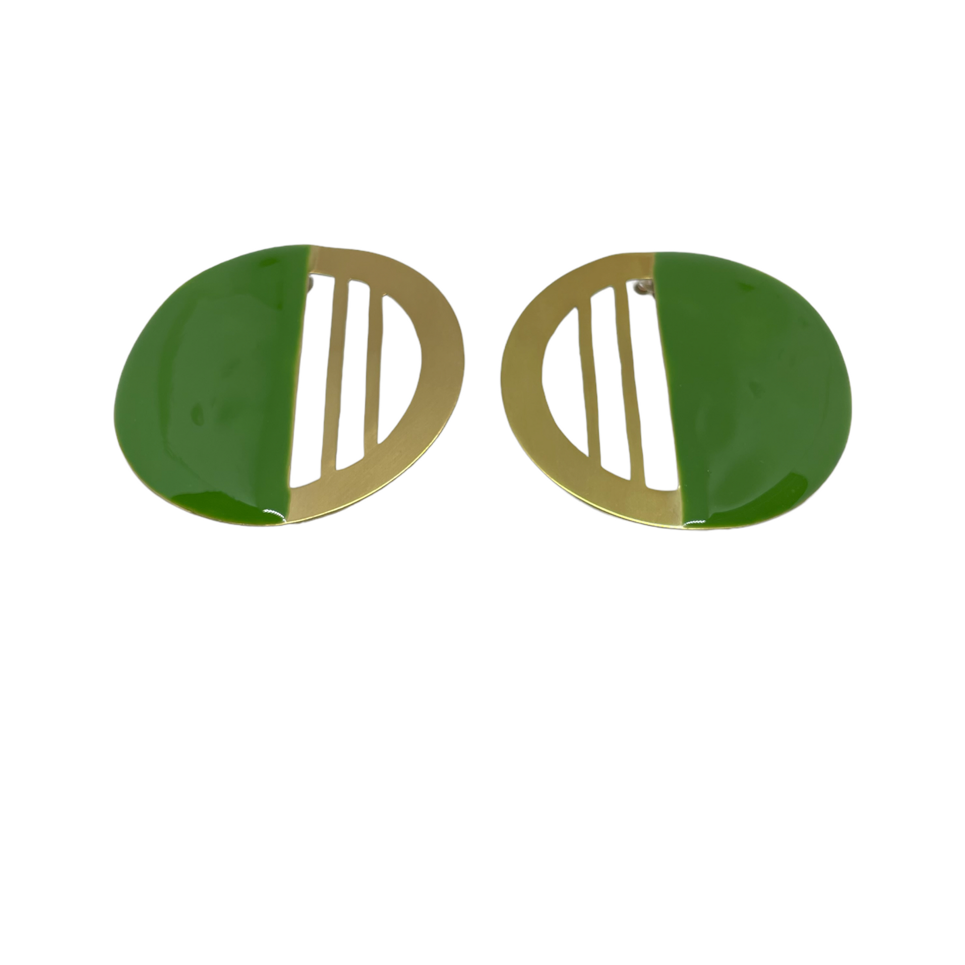 Brass earrings with resin | Heat Waves Earrings - CURIUDO