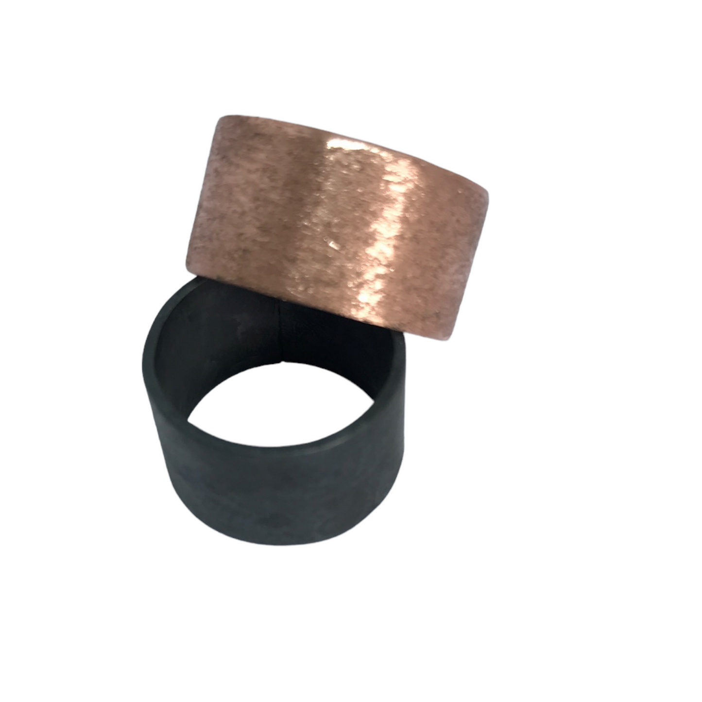 Oxidised copper rings | Rose - Black Rolling Rings - CURIUDO