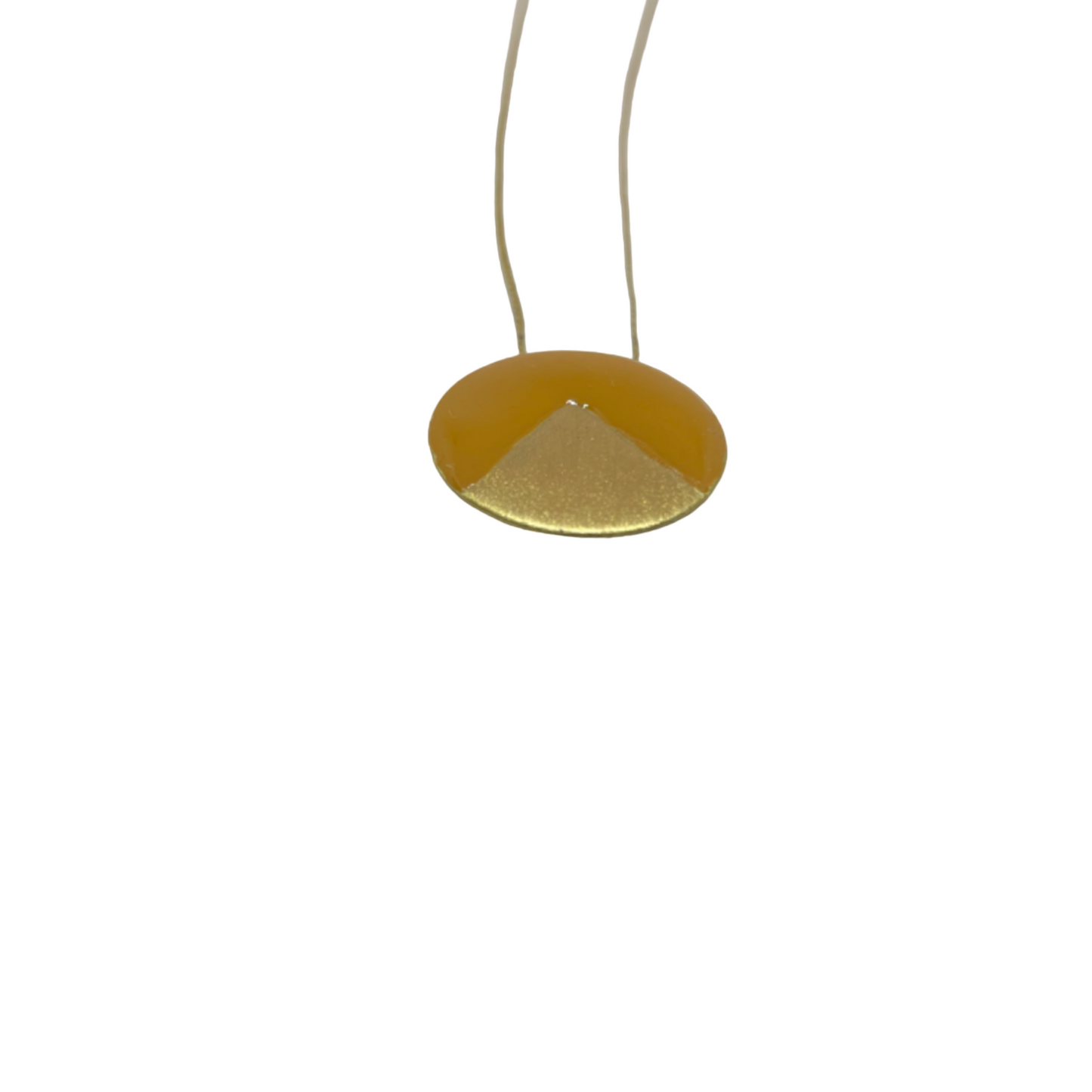 Brass necklace with resin - Sunrise necklace | CURIUDO