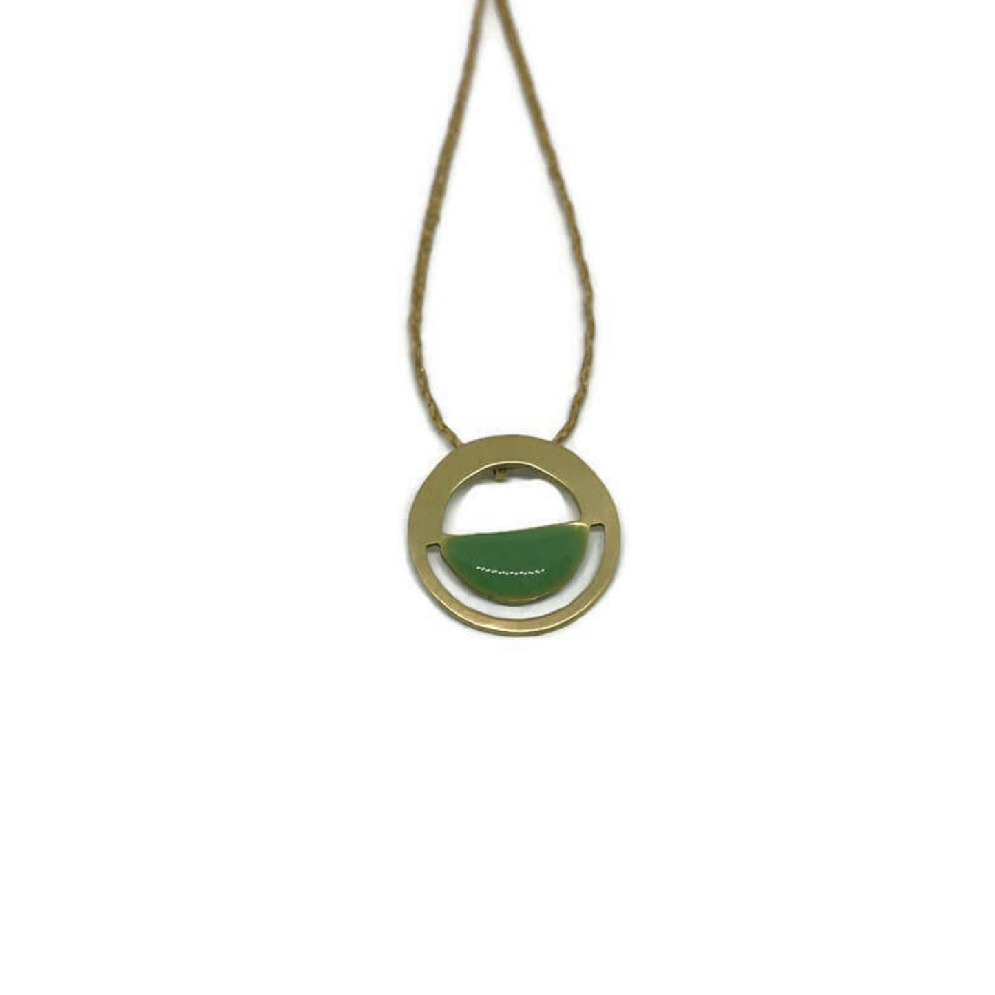 Brass necklace with resin | Allure Necklace - CURIUDO
