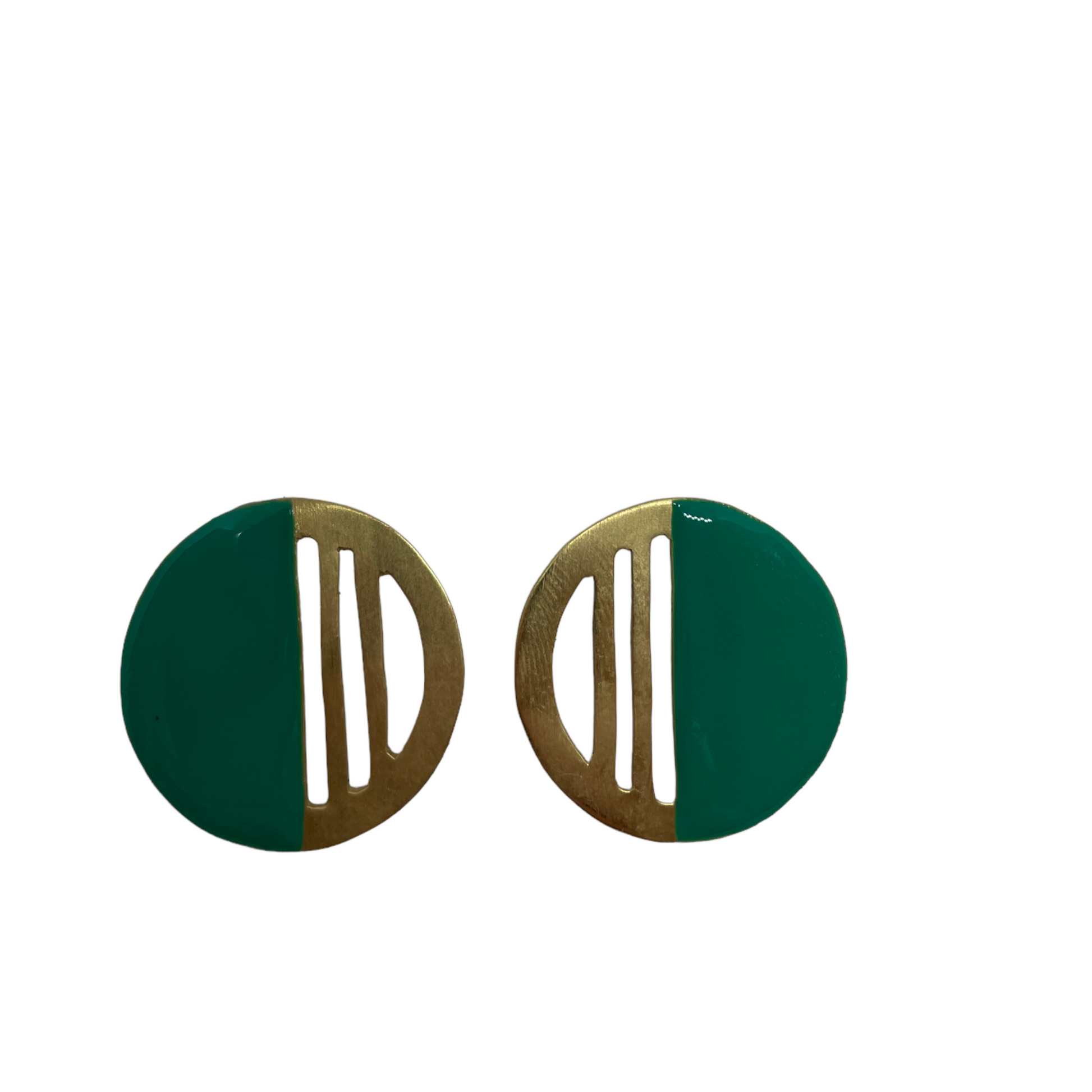 Brass earrings with resin | Heat Waves Earrings - CURIUDO