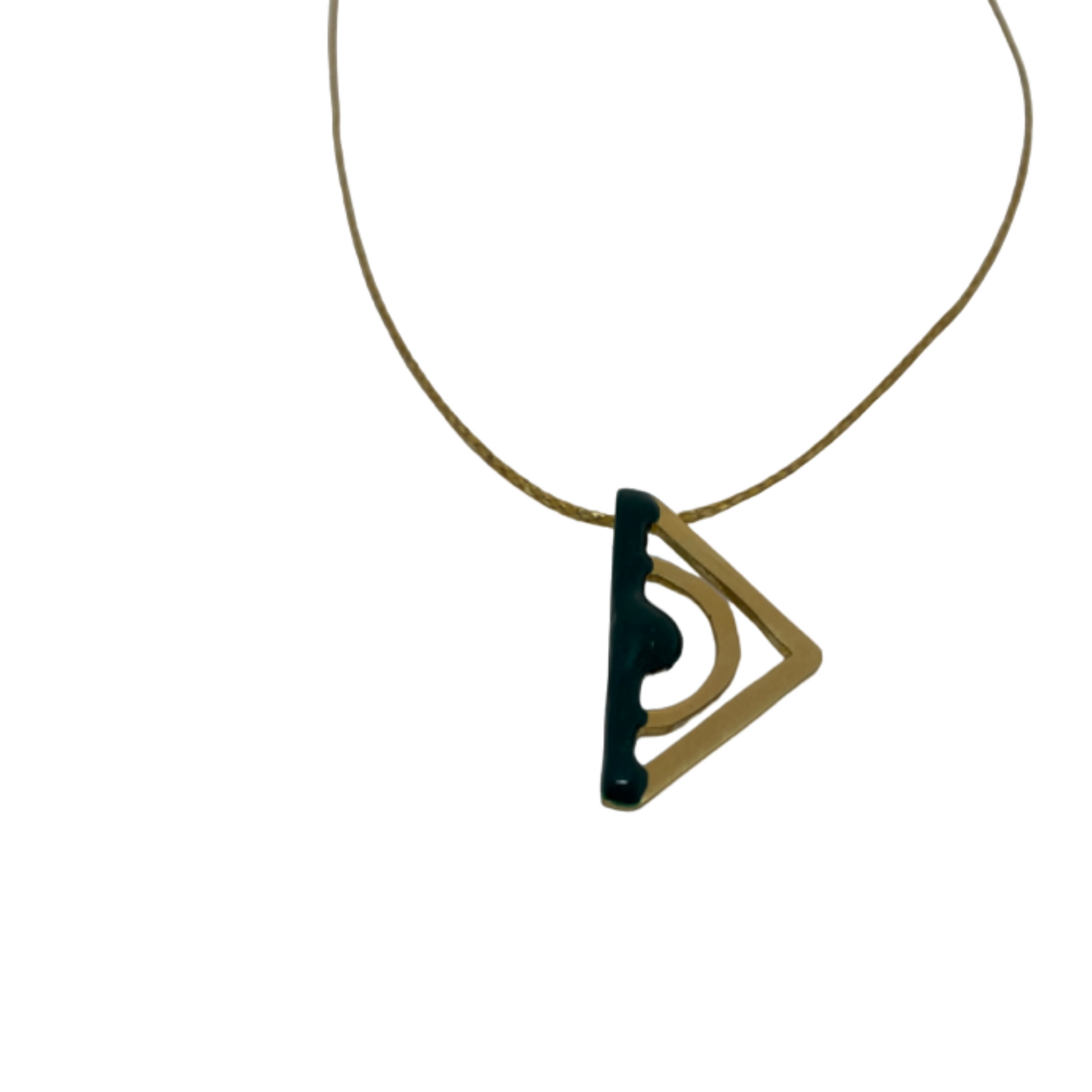 Brass necklace with resin | Awakening Necklace - CURIUDO