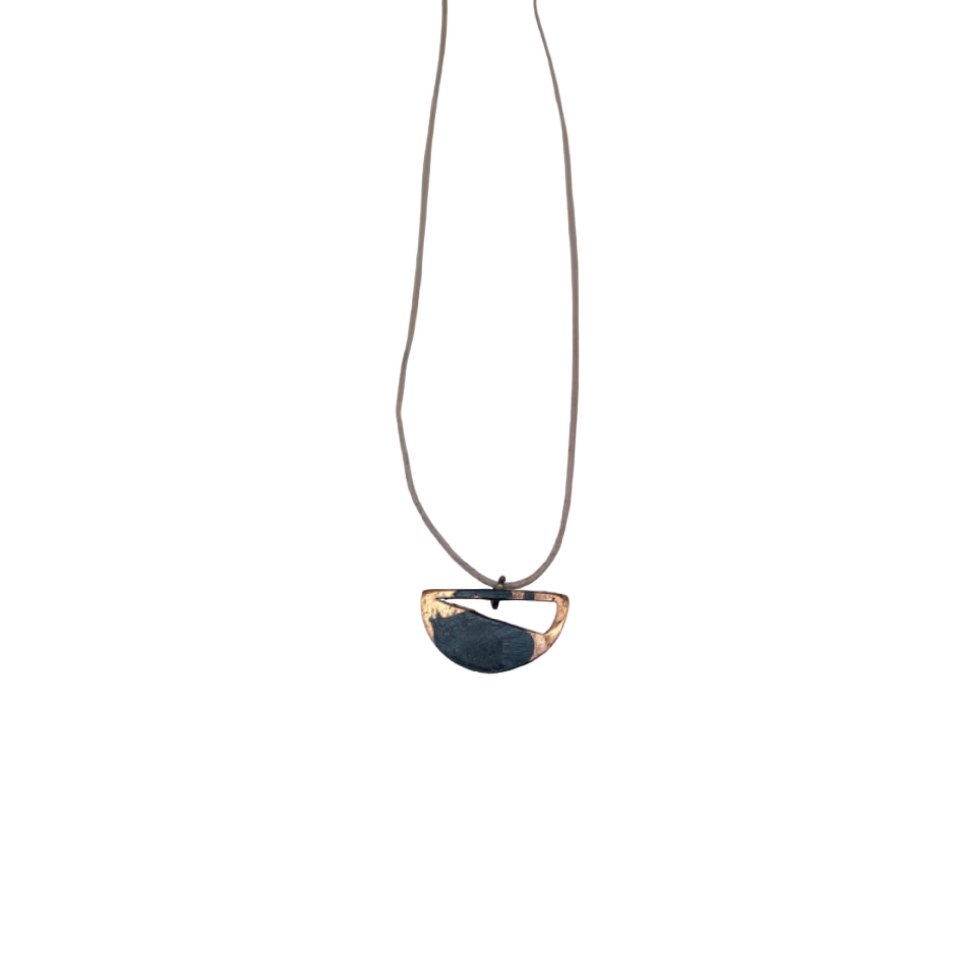 Oxidised copper necklace | Rose - Black Moonset Necklace