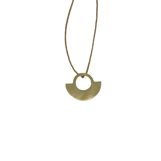 Brass Necklace - Yellow  Balancing Necklace| CURIUDO